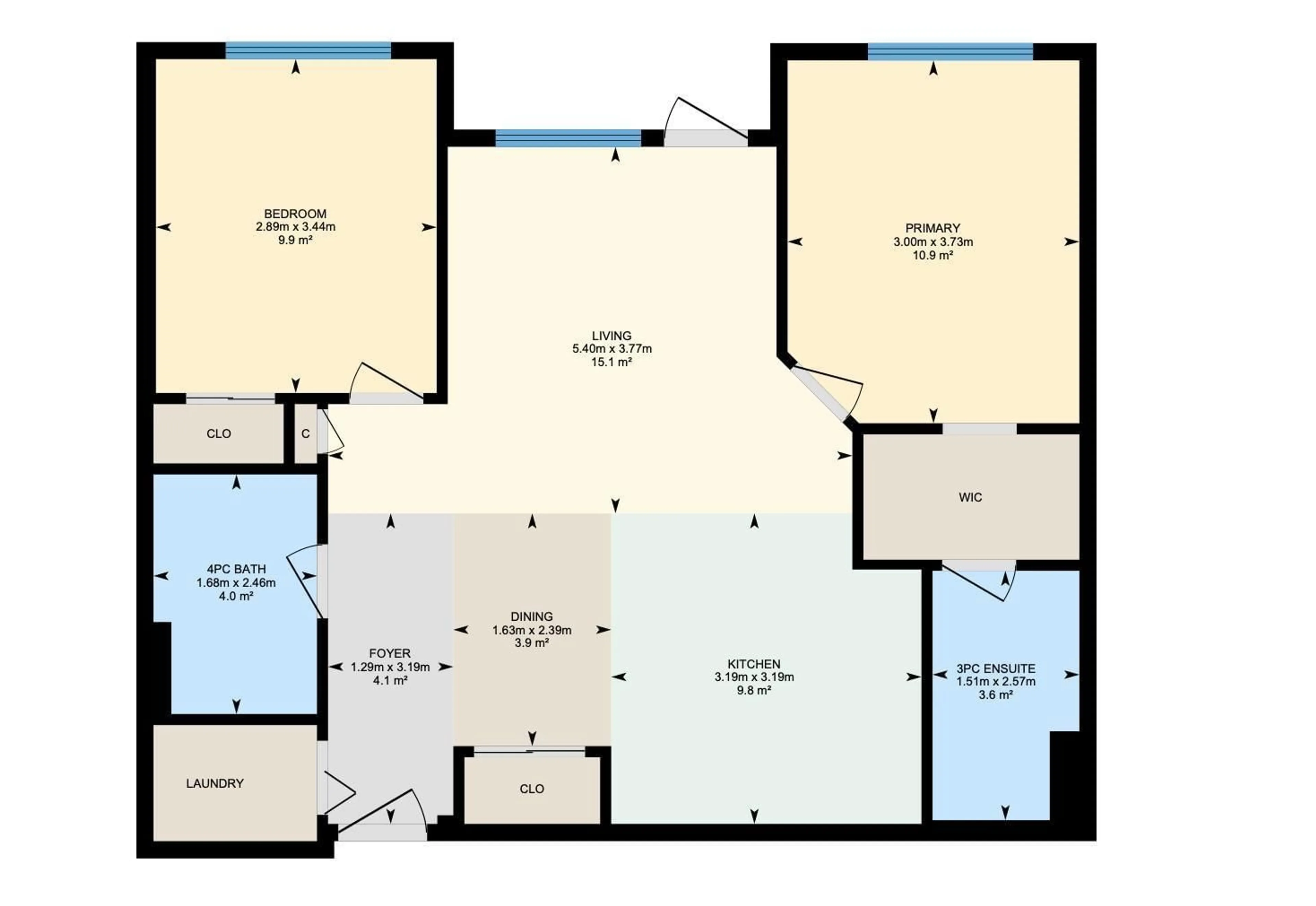 Floor plan for #203 - 5151 WINDERMERE BV, Edmonton Alberta T6W2K4