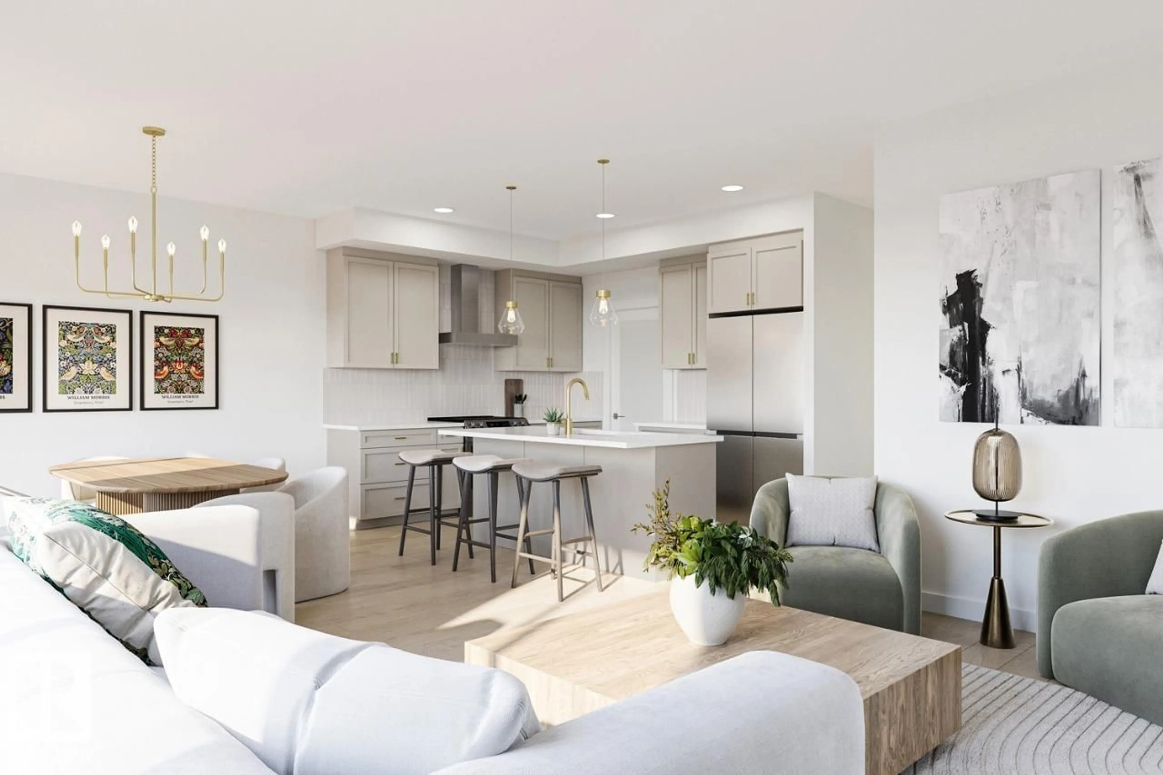 Open concept kitchen, unknown for NE - 17113 3 ST, Edmonton Alberta T5Y4N9