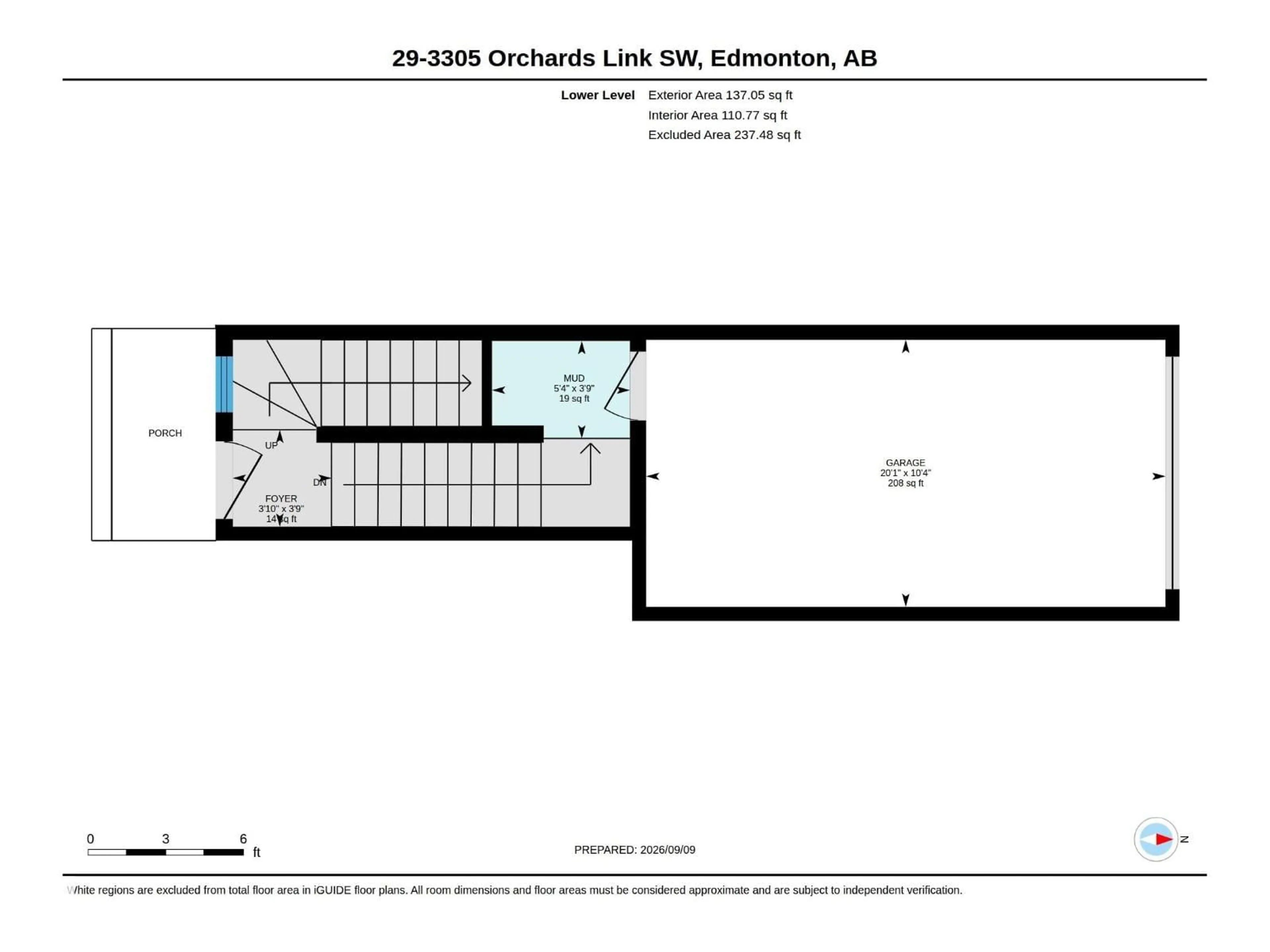 Floor plan for 3305 - 29 ORCHARDS LI SW, Edmonton Alberta T6X2H1