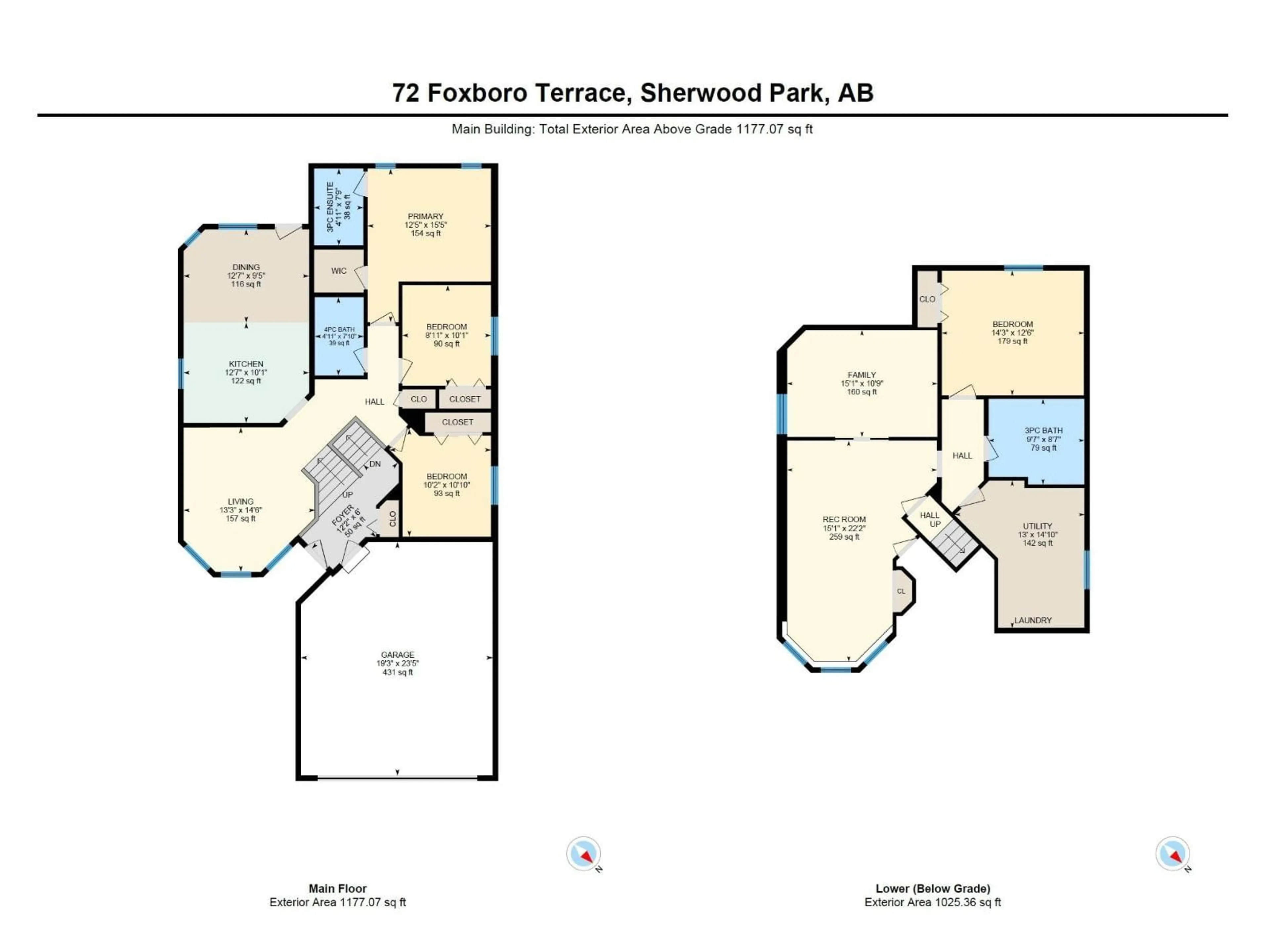 Floor plan for 72 FOXBORO TC, Sherwood Park Alberta T8A6C8
