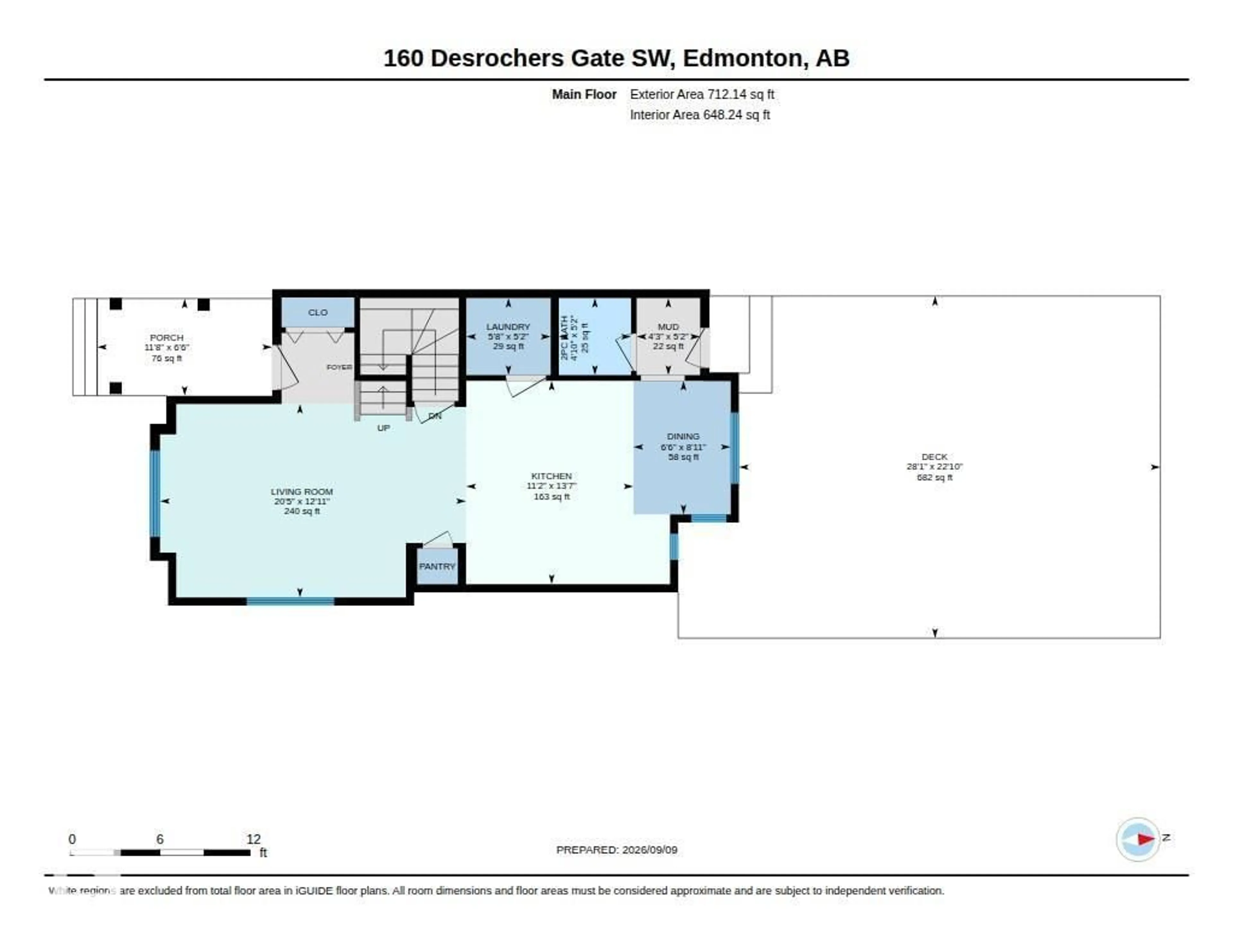 Floor plan for 160 DESROCHERS GATE, Edmonton Alberta T6W3H8