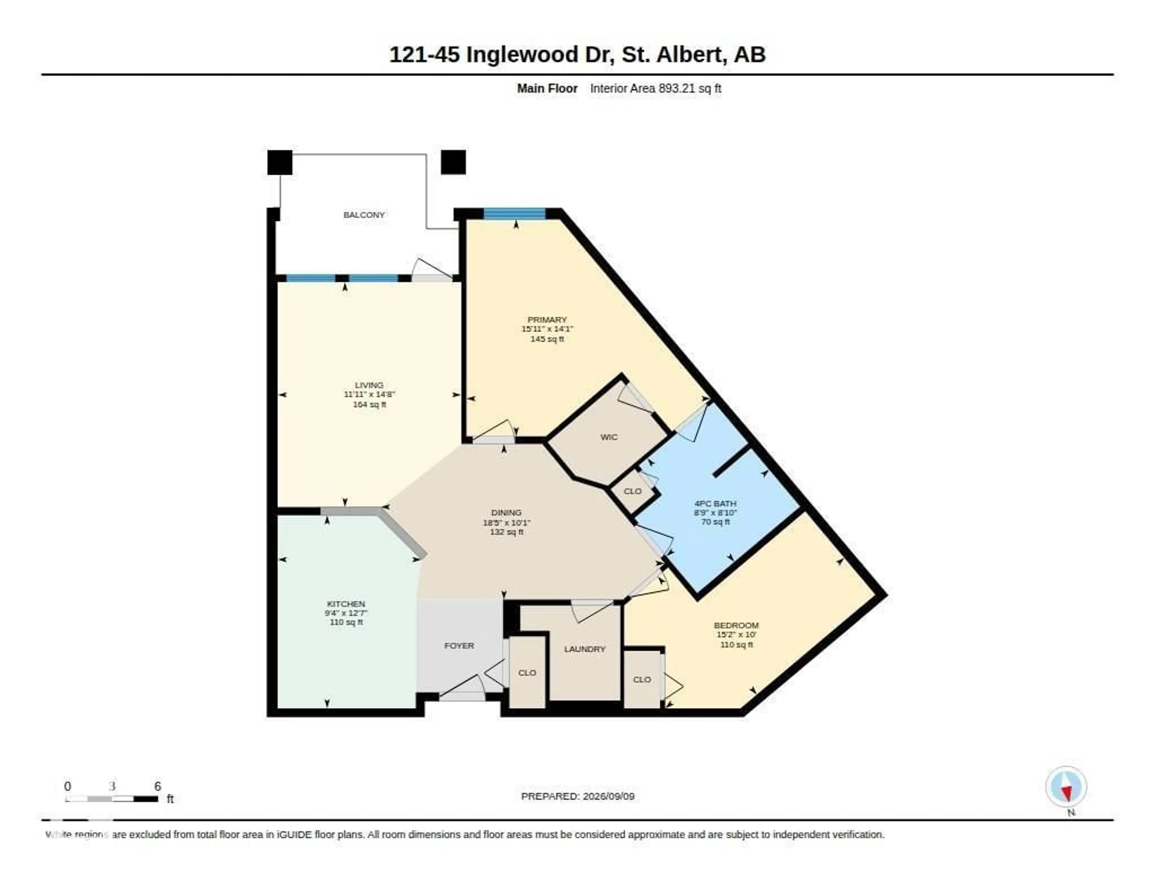 Floor plan for 45 - 121 INGLEWOOD DR, St. Albert Alberta T8N0B6