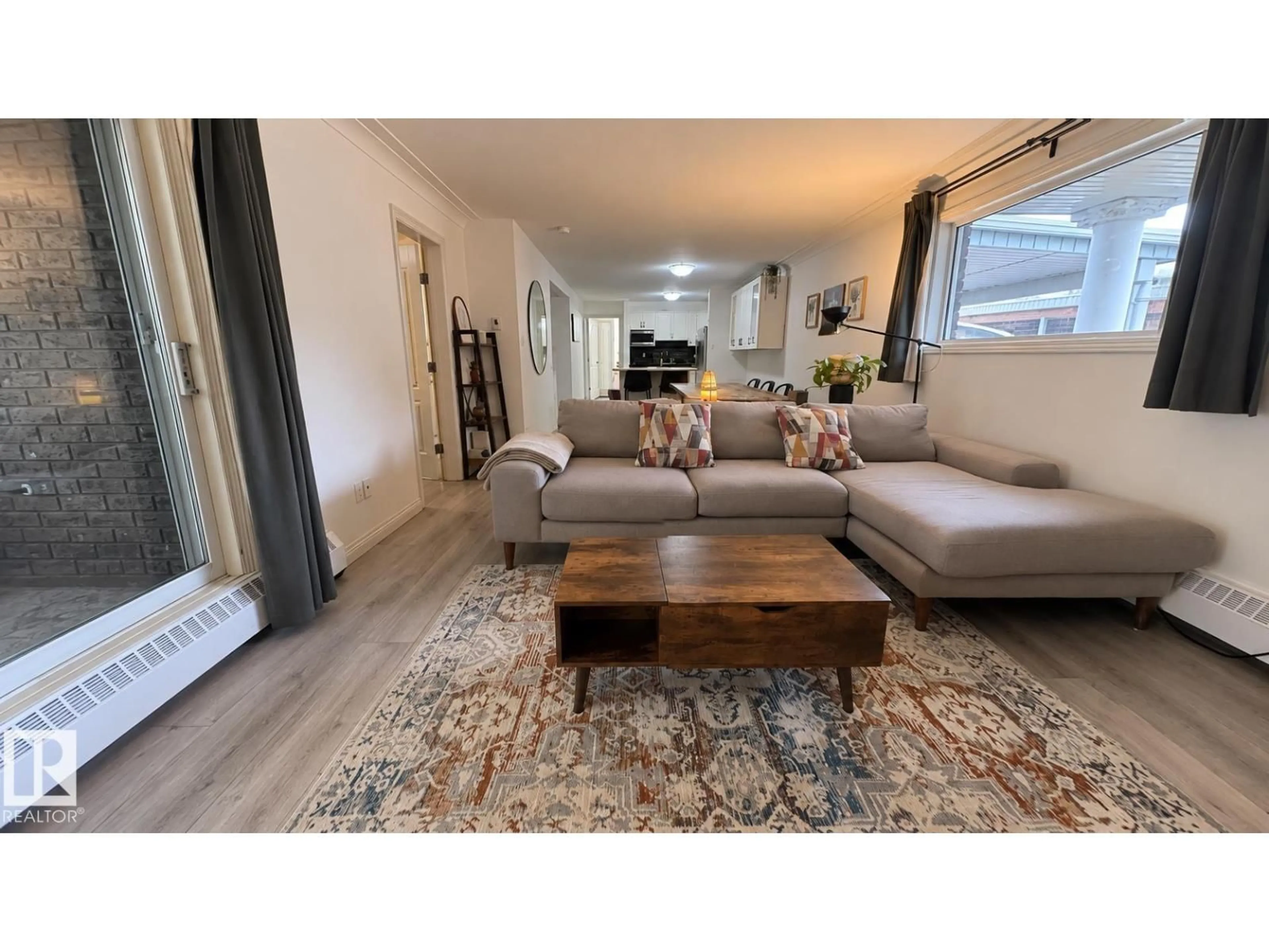Living room with furniture, unknown for #18 - 9926 80 AV, Edmonton Alberta T6E6L5