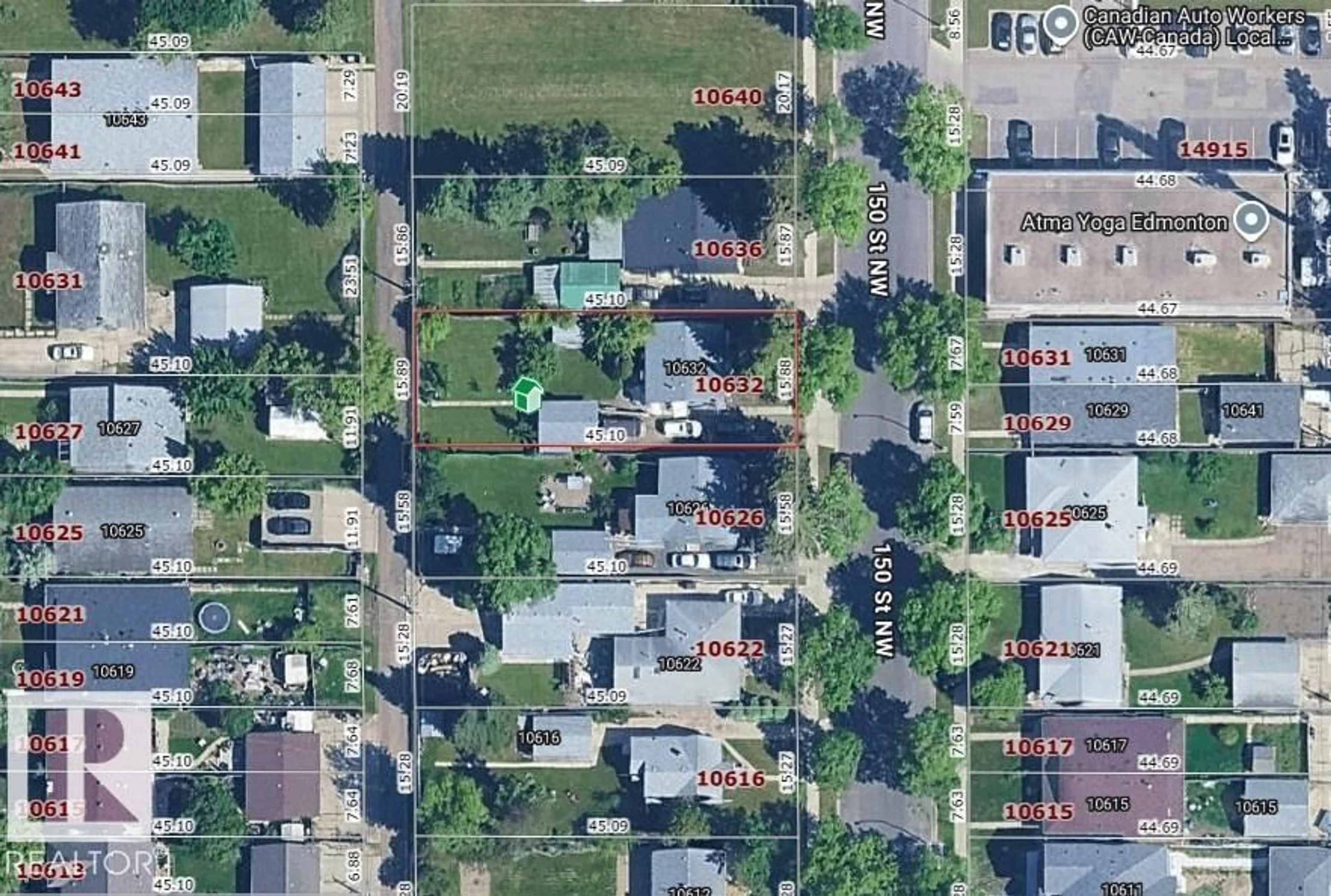 A pic from outside/outdoor area/front of a property/back of a property/a pic from drone, street for NW - 10632 150 ST, Edmonton Alberta T5P1R2