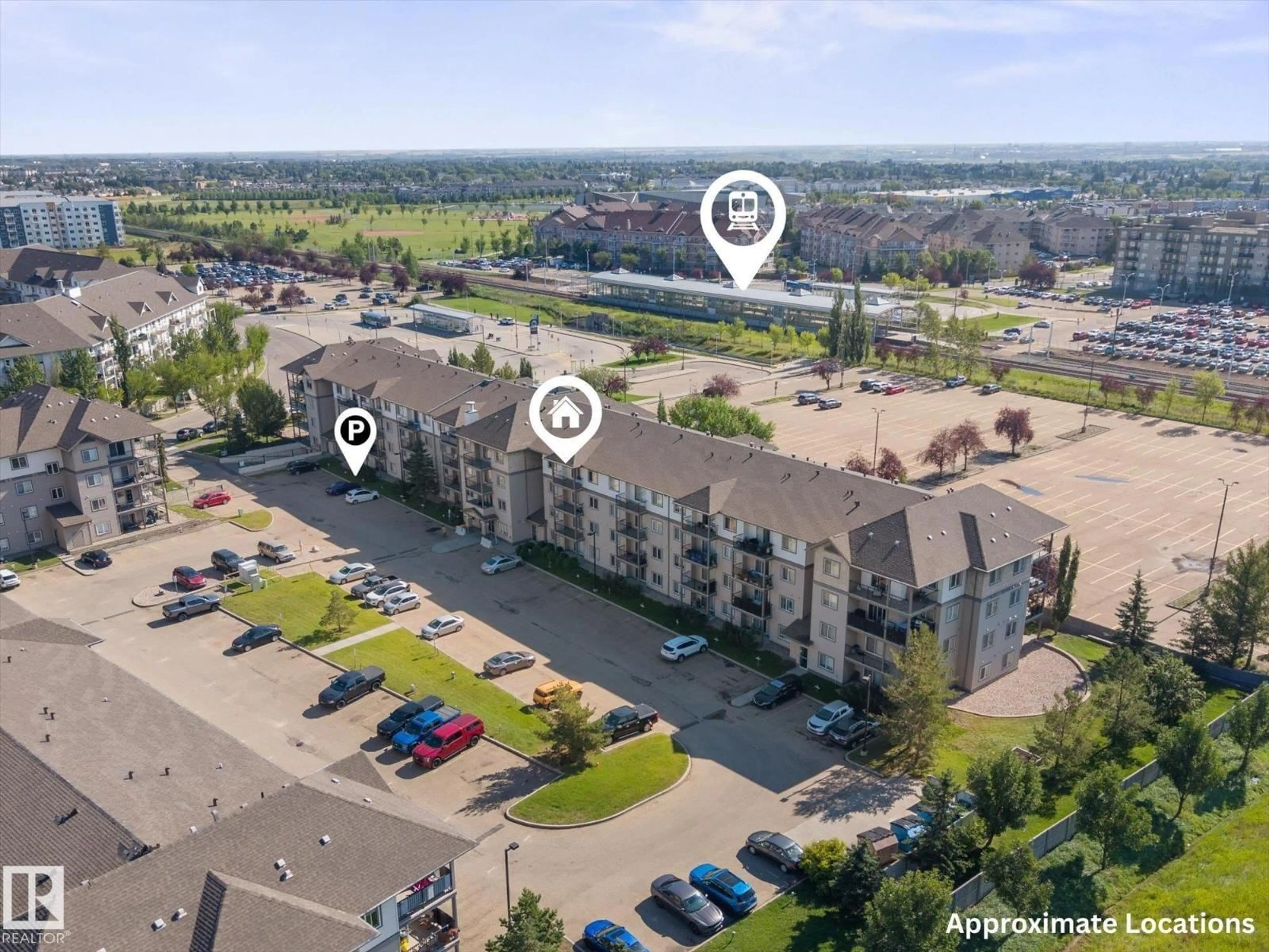 A pic from outside/outdoor area/front of a property/back of a property/a pic from drone, unknown for #413 - 309 CLAREVIEW STATION DR, Edmonton Alberta T5Y0C5