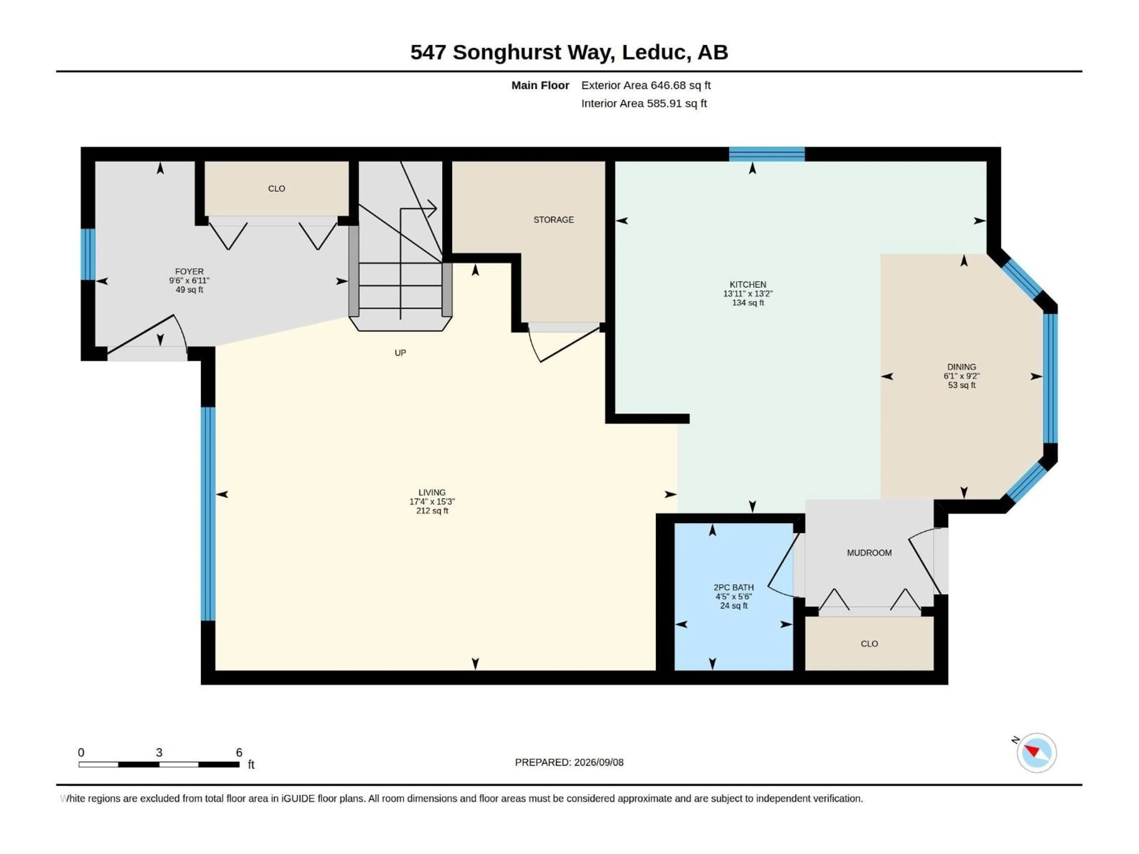 Floor plan for 547 SONGHURST WY, Leduc Alberta T9E0P8