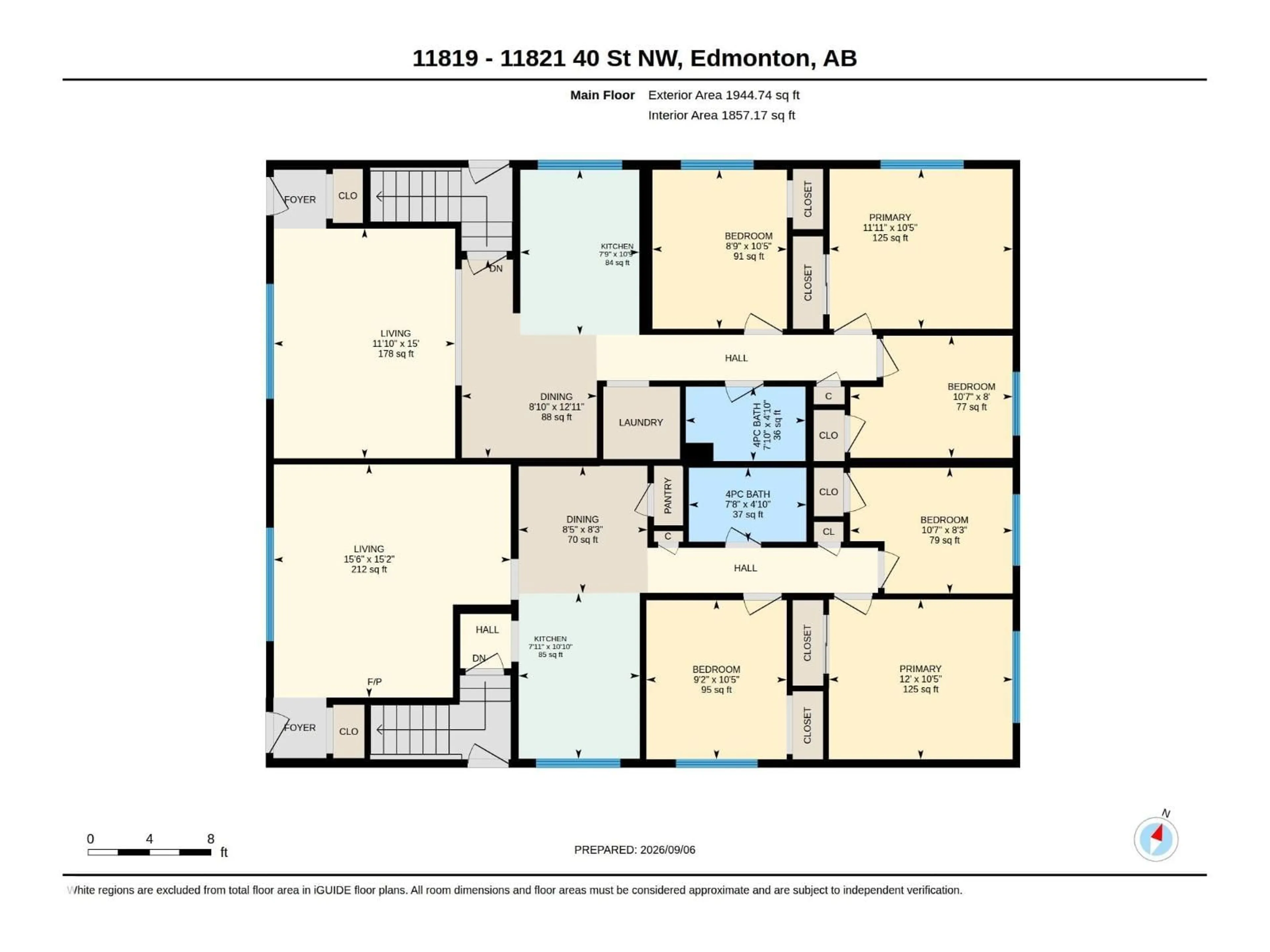 Floor plan for NW - 11819-21 40 ST, Edmonton Alberta T5W2K7