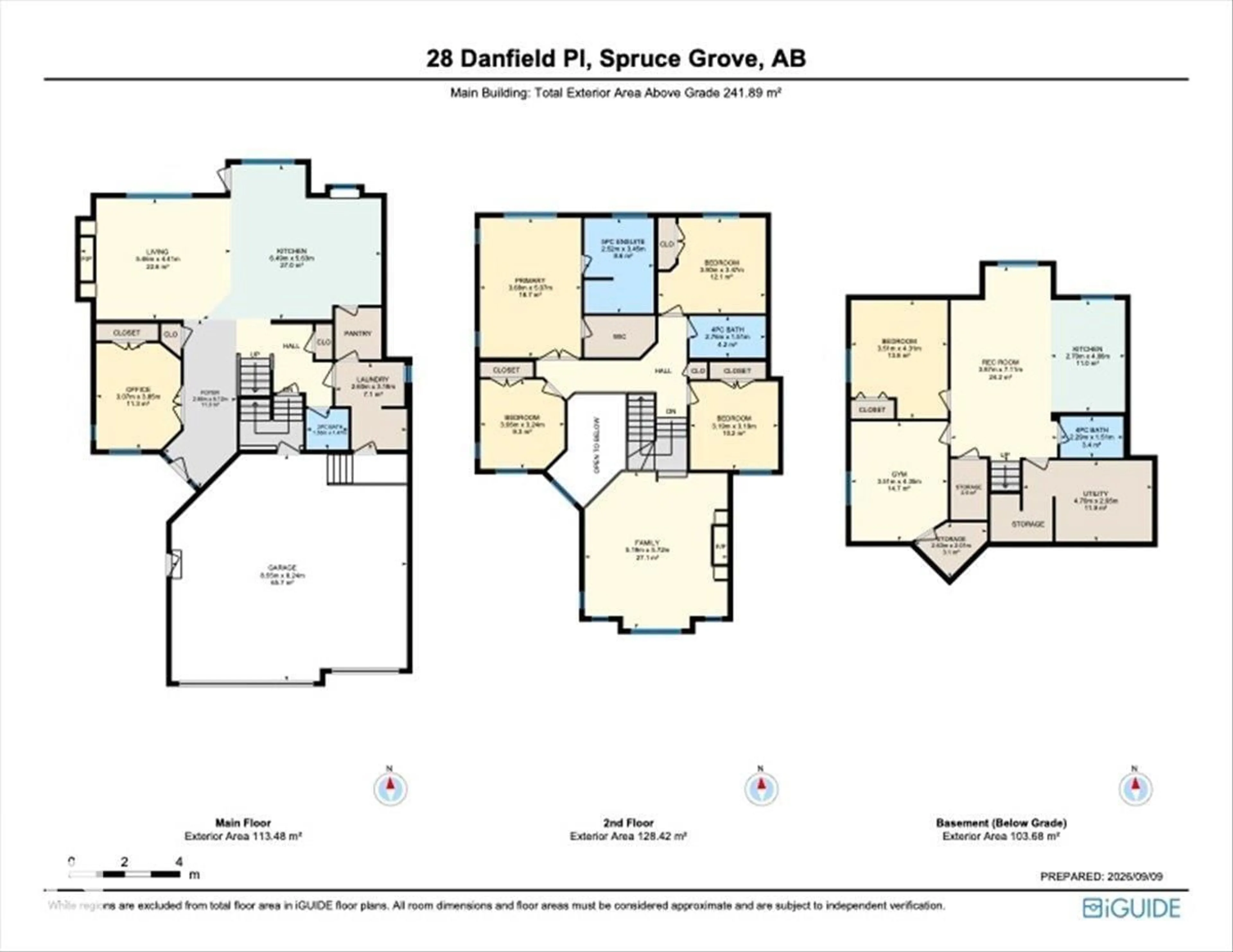 Floor plan for 28 DANFIELD PL, Spruce Grove Alberta T7X0A3