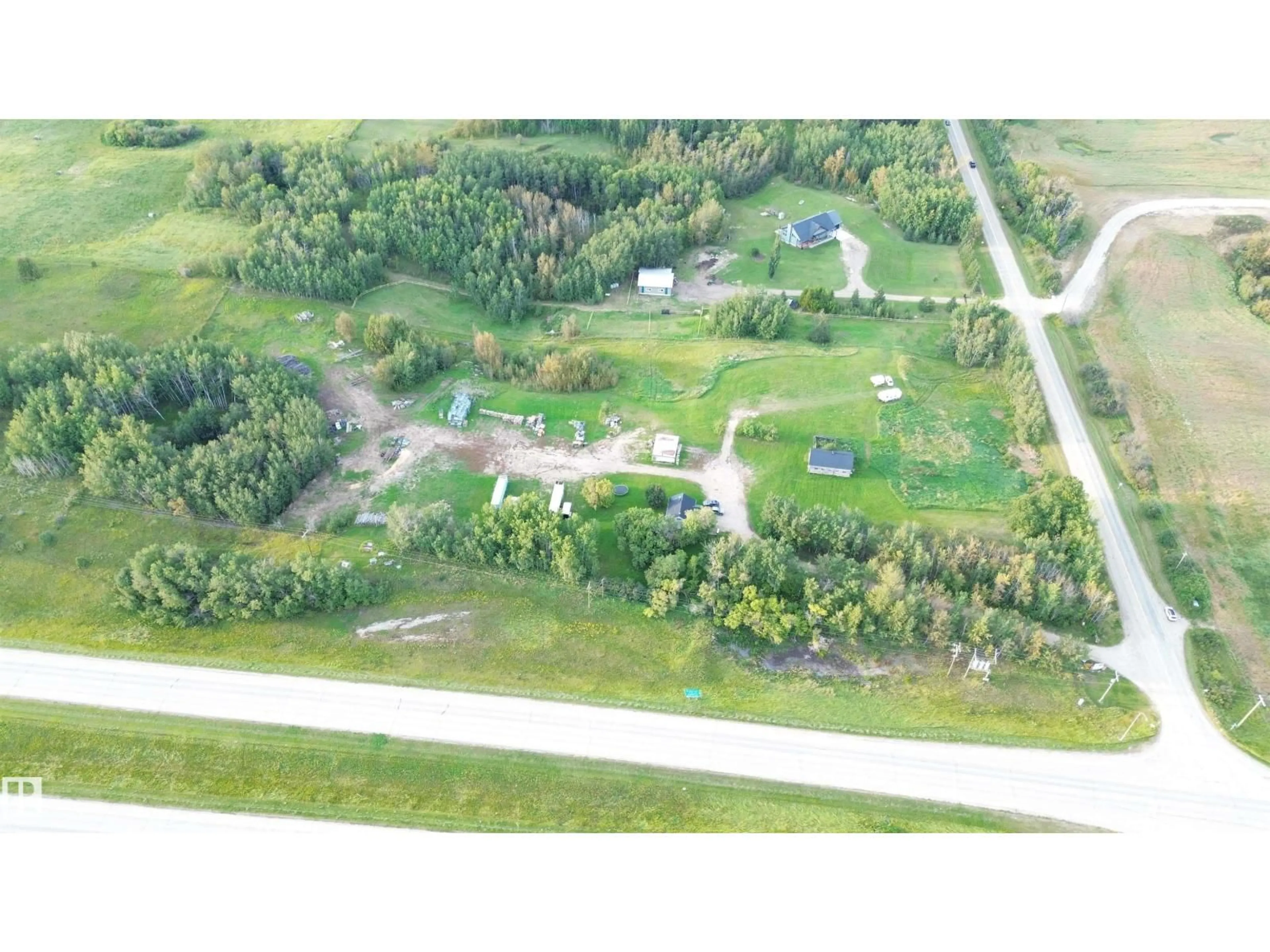 A pic from outside/outdoor area/front of a property/back of a property/a pic from drone, unknown for 53002 RGE ROAD 13, Rural Parkland County Alberta T7Y2T2