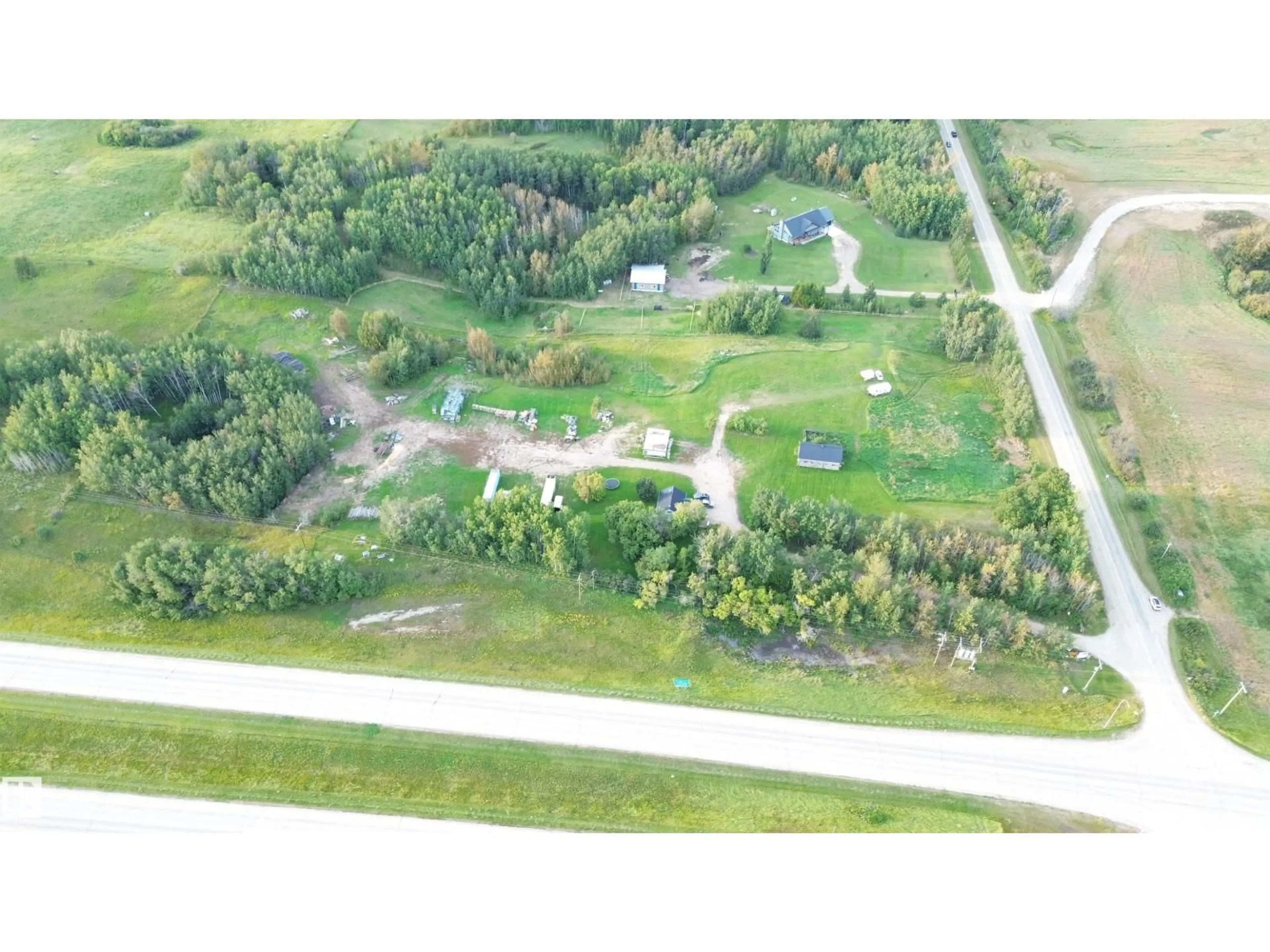 A pic from outside/outdoor area/front of a property/back of a property/a pic from drone, unknown for 53002 RGE ROAD 13, Rural Parkland County Alberta T7Y2T2