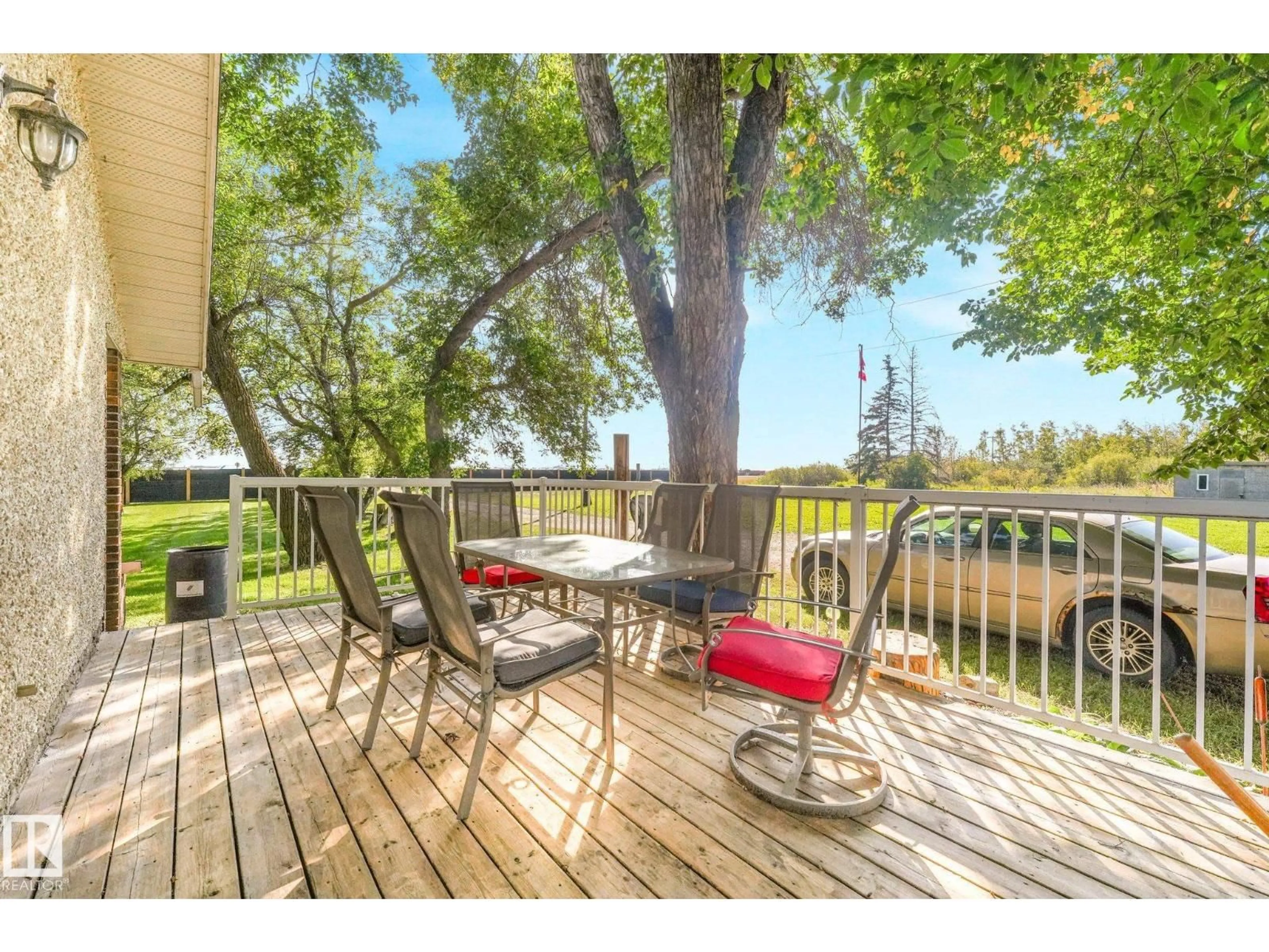 Patio, water/lake/river/ocean view for #2 - 57422 HWY 2, Rural Sturgeon County Alberta T0G1L0
