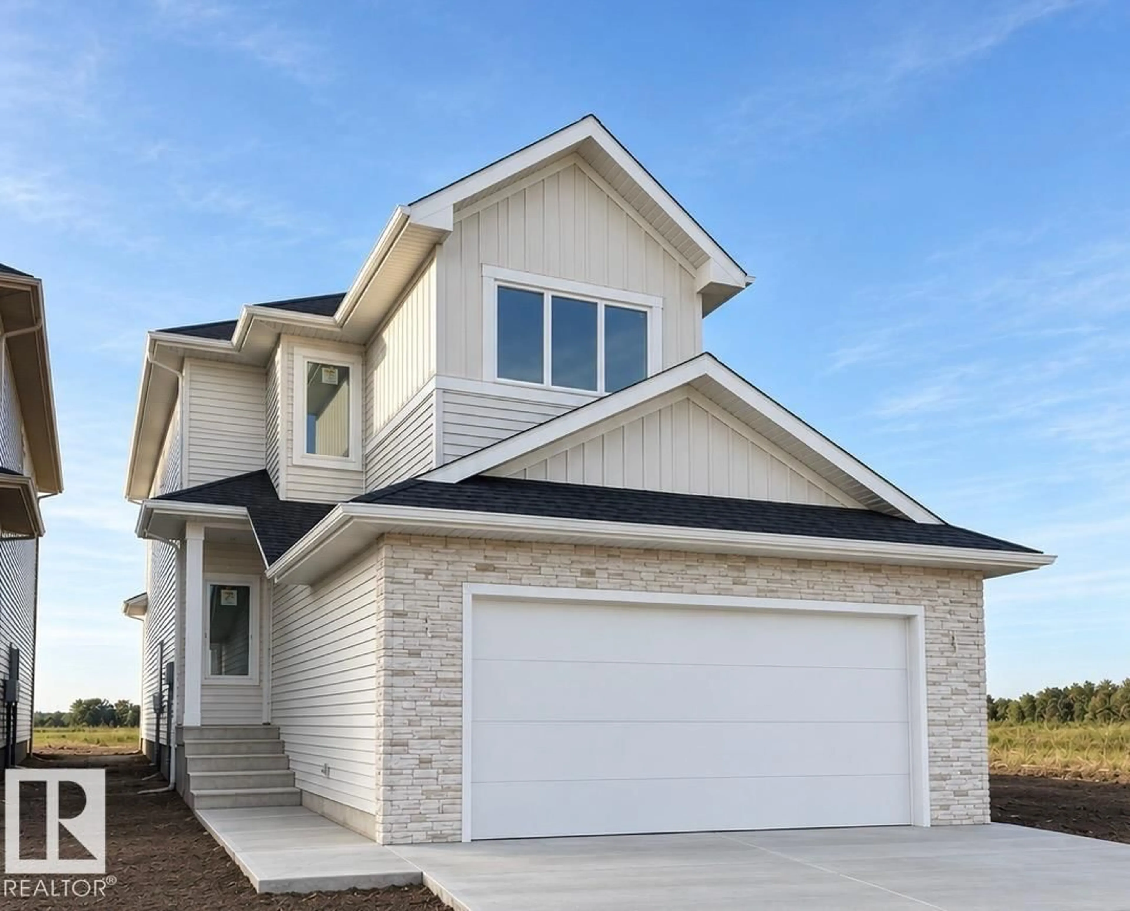 Home with vinyl exterior material, street for 22 BRICKYARD VW, Stony Plain Alberta T7Z0P2
