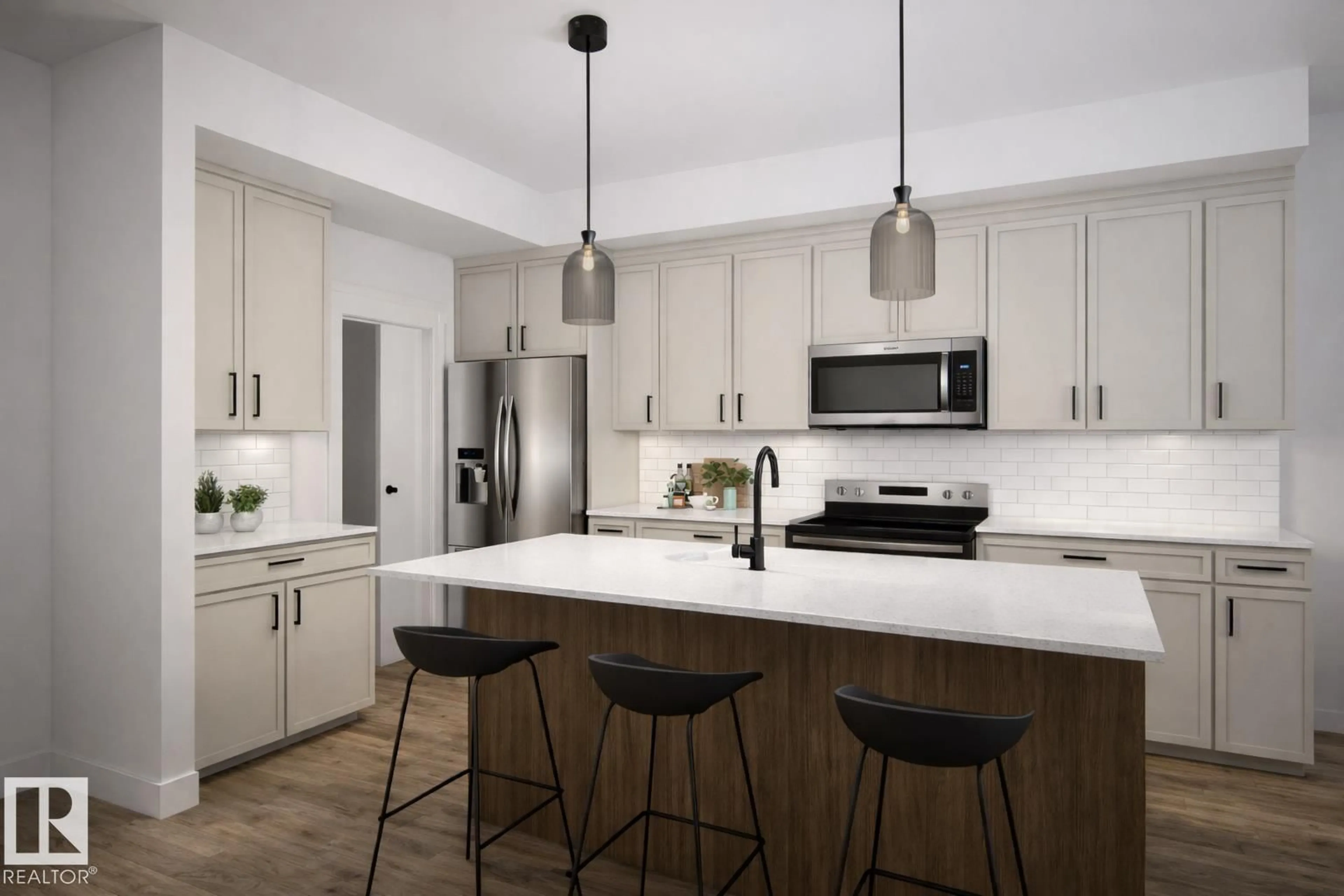 Open concept kitchen, unknown for 22 BRICKYARD VW, Stony Plain Alberta T7Z0P2