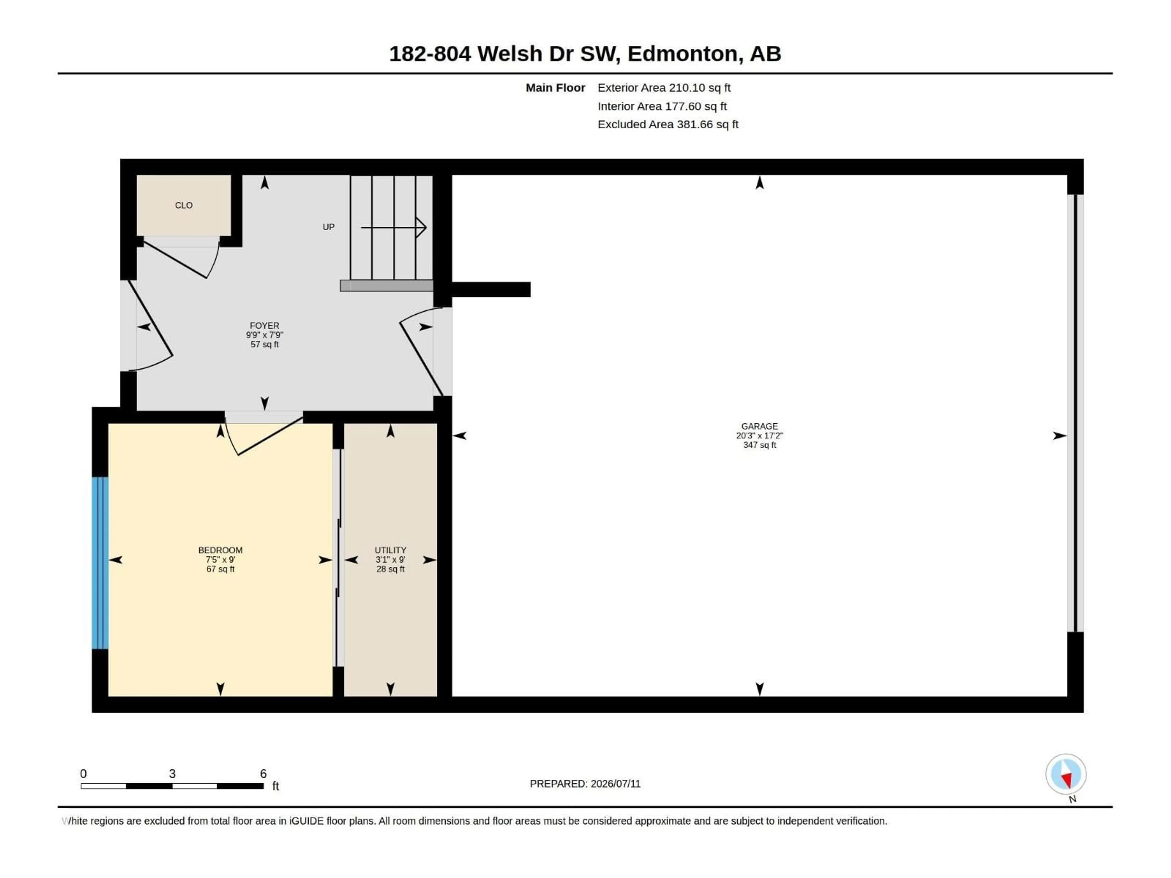 Floor plan for 804 - 182 WELSH DR, Edmonton Alberta T6X1Y8