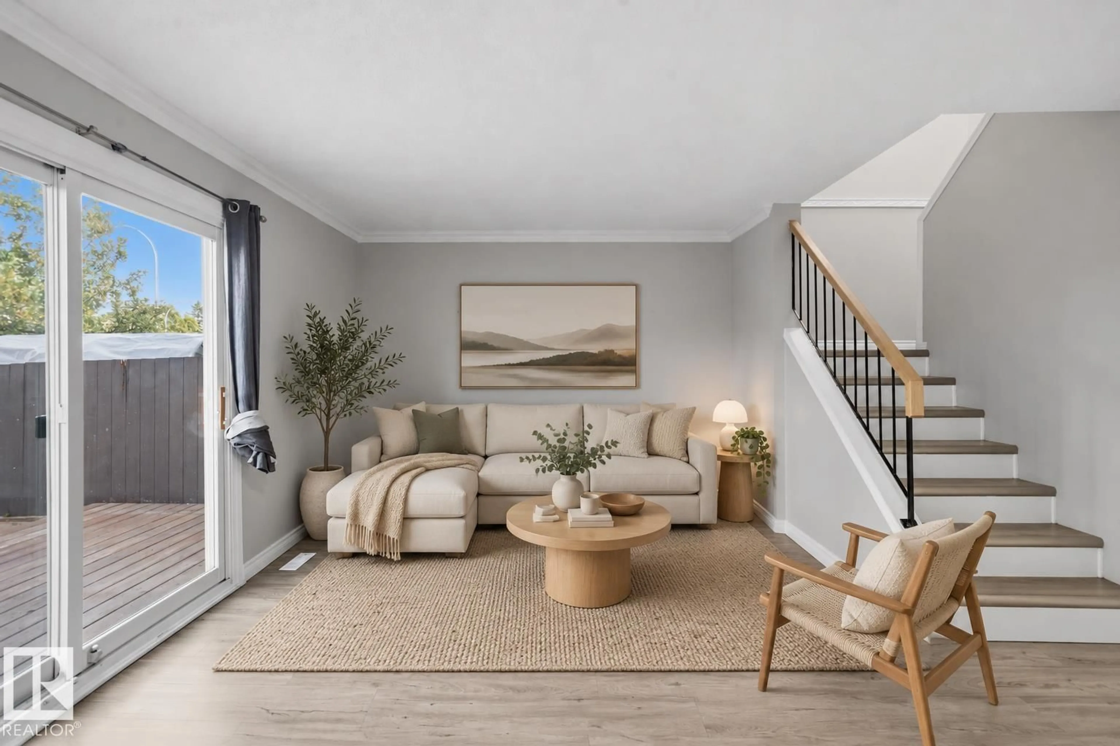Living room with furniture, unknown for 18124 93 AV, Edmonton Alberta T5T1Y1