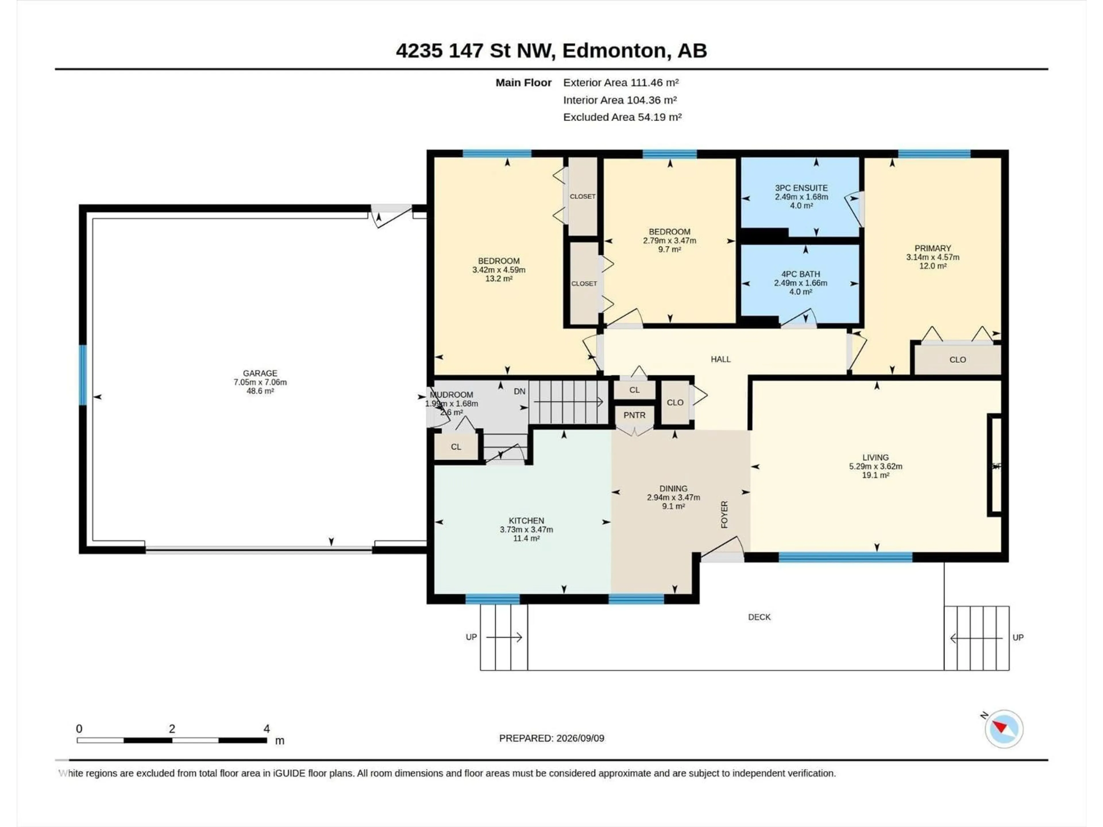 Floor plan for 4235 147 ST, Edmonton Alberta T6H5V6