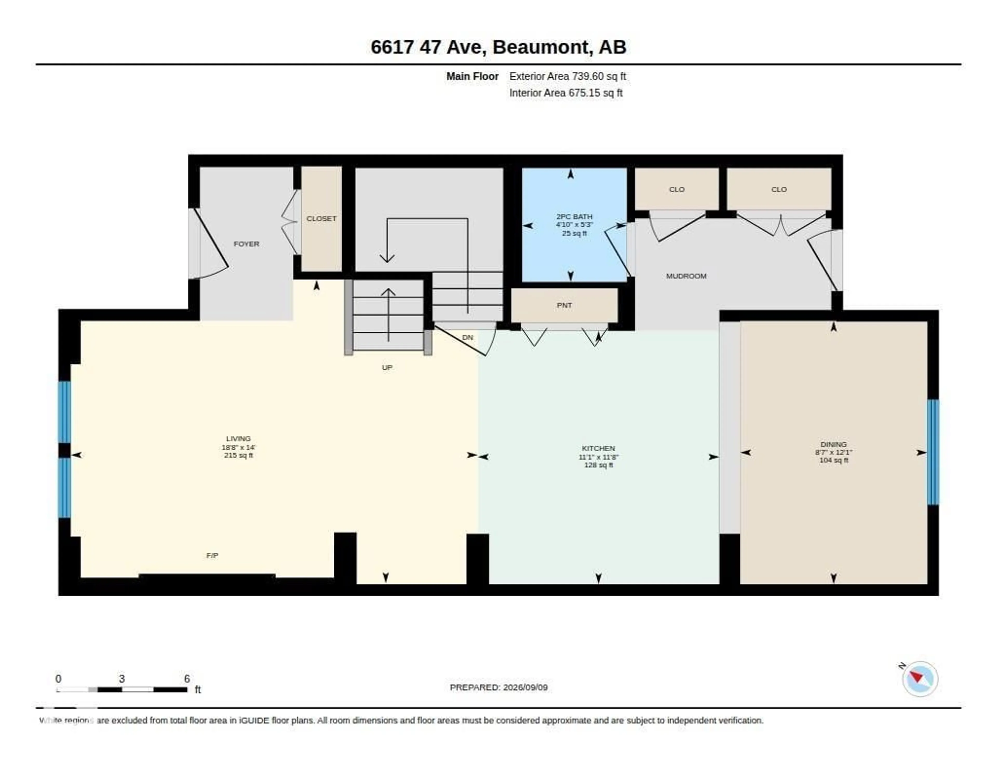 Floor plan for 6617 47 AV, Beaumont Alberta T4X2X5