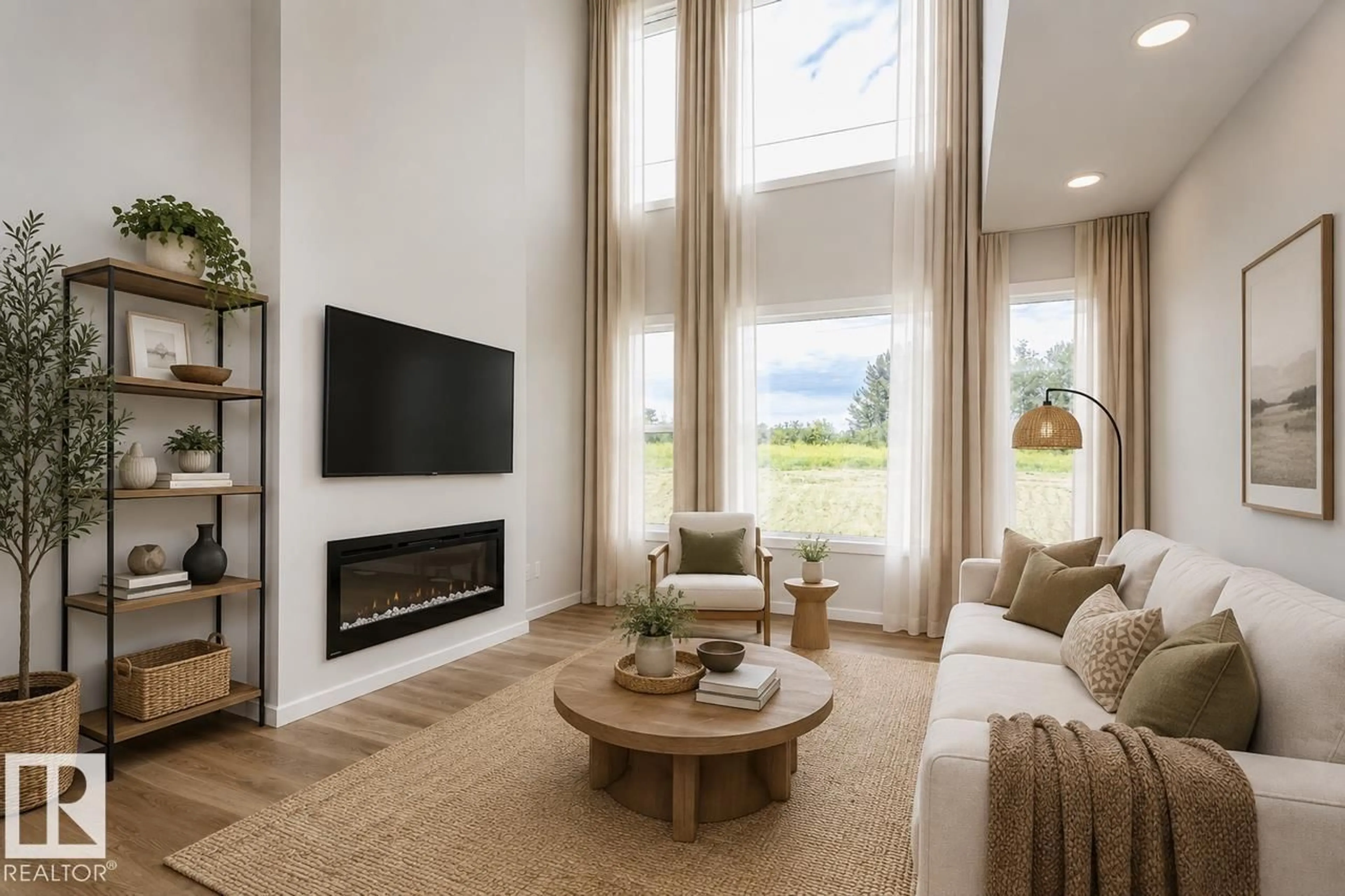 Living room with furniture, unknown for 44 CHARTRES, St. Albert Alberta T8T2E1