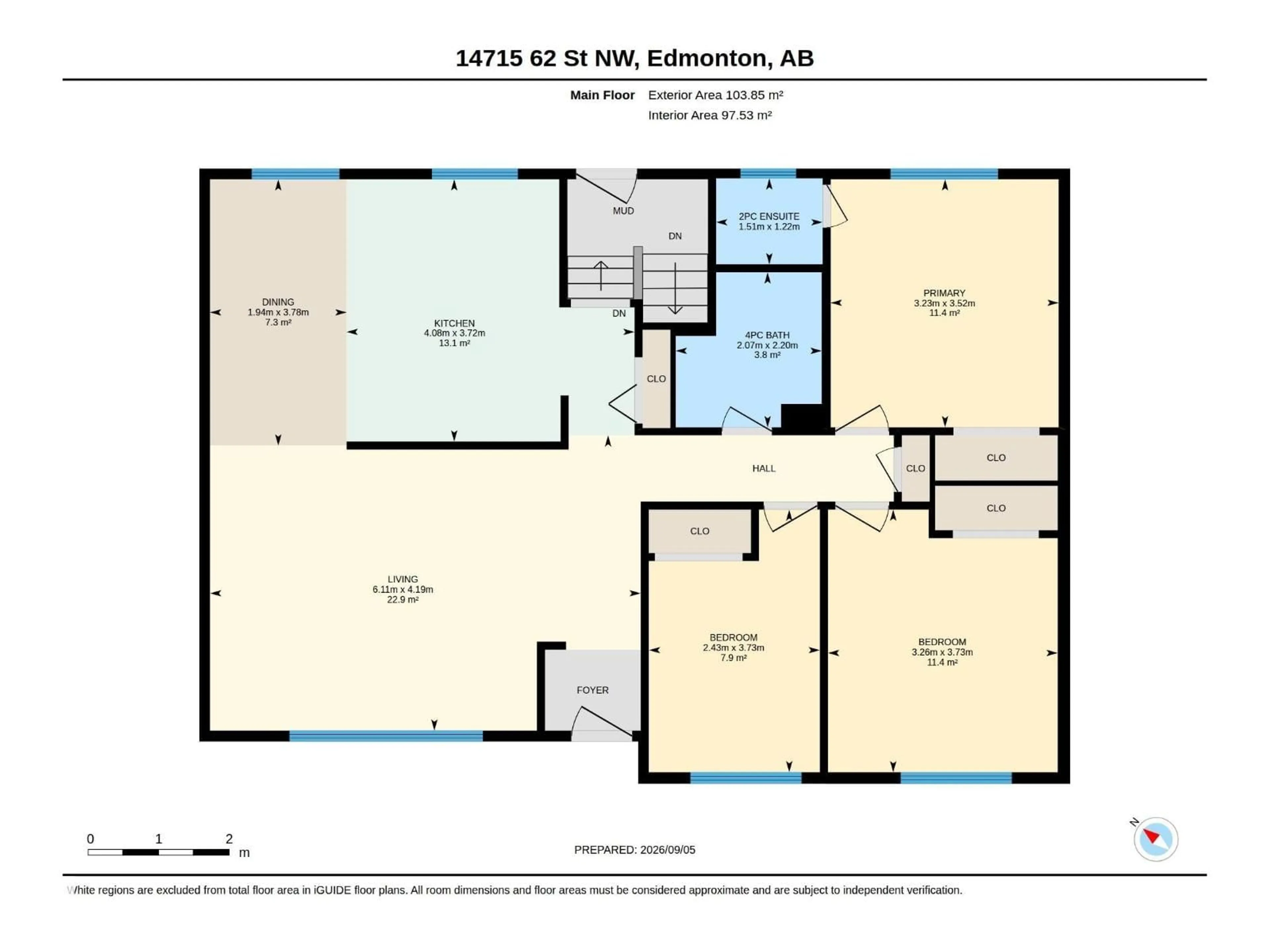 Floor plan for NW - 14715 62 ST, Edmonton Alberta T5A2A9