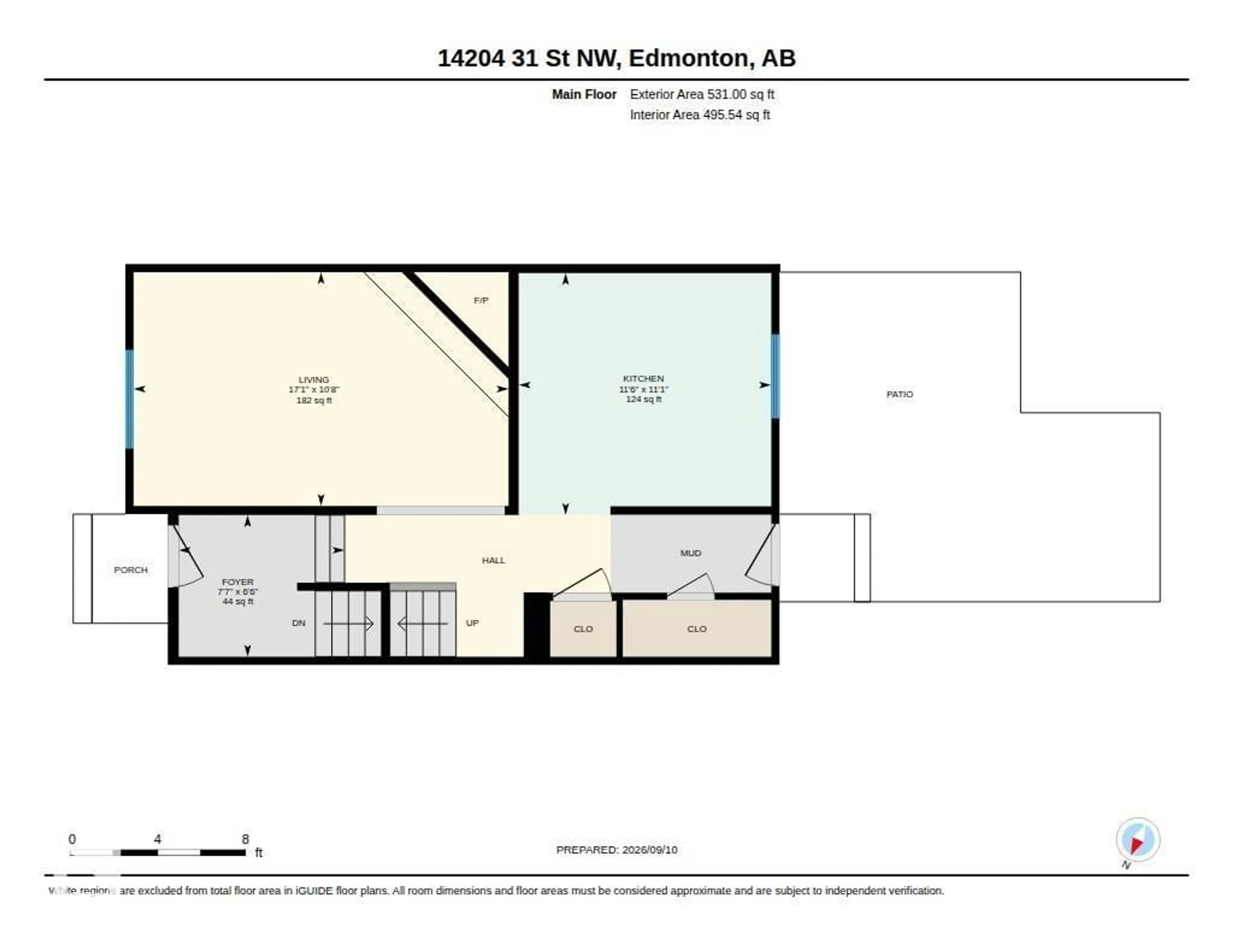 Floor plan for 14204 31 ST, Edmonton Alberta T5Y1H1