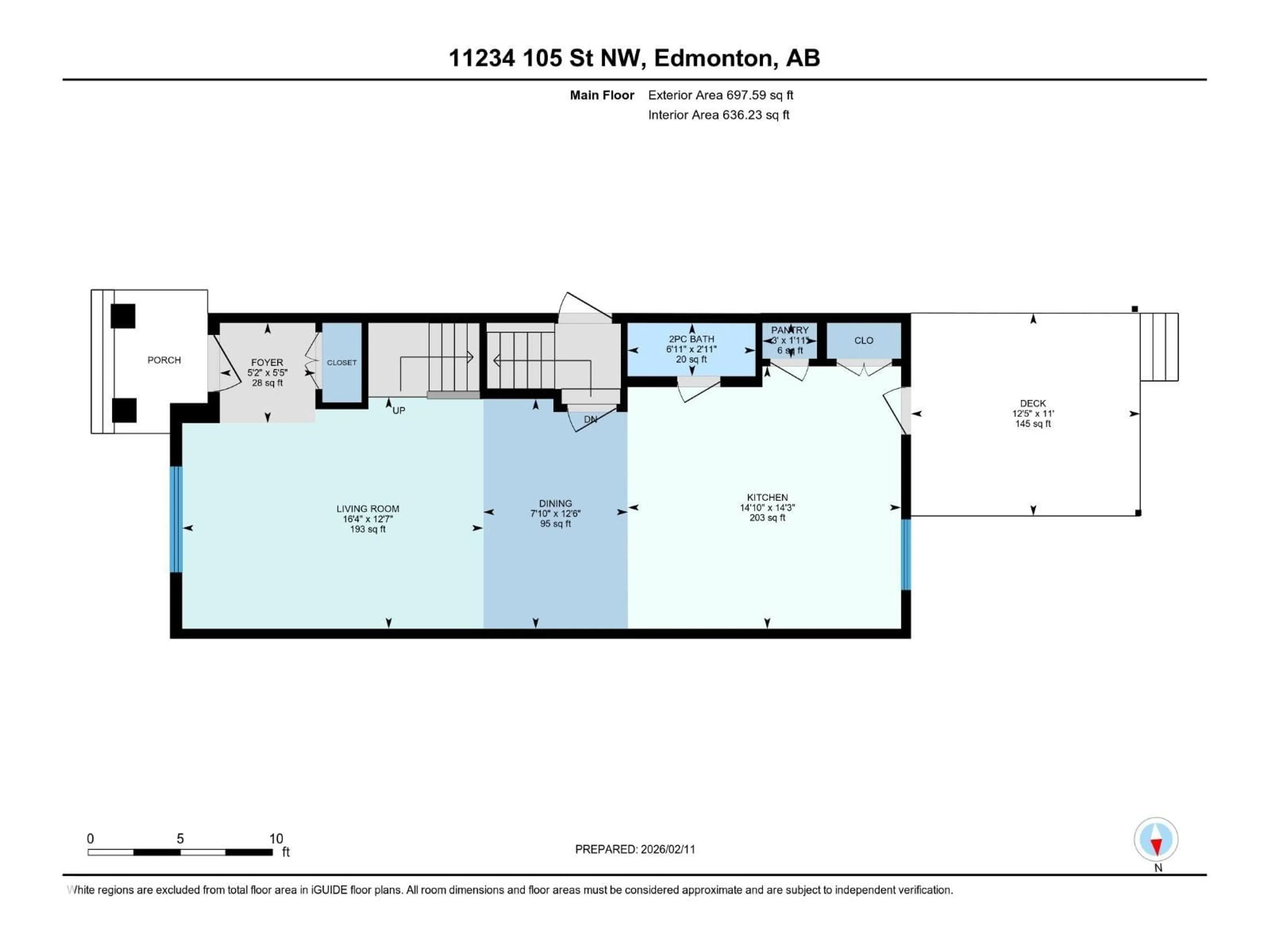 Floor plan for 11234 105 ST, Edmonton Alberta T5G2M5