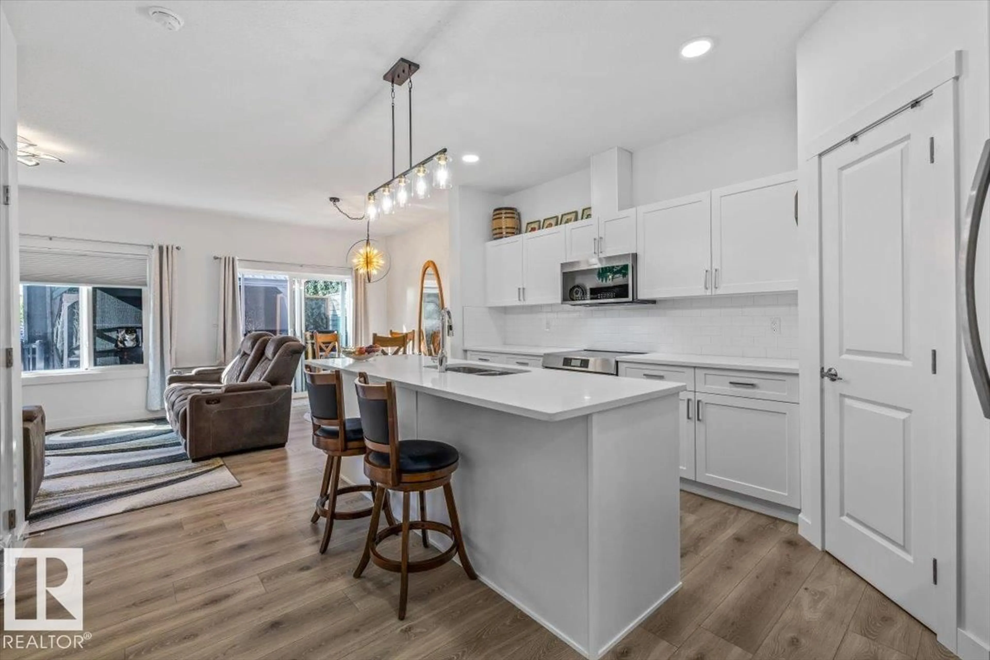Open concept kitchen, ceramic/tile floor for 91 HILTON CV, Spruce Grove Alberta T7X1Y4