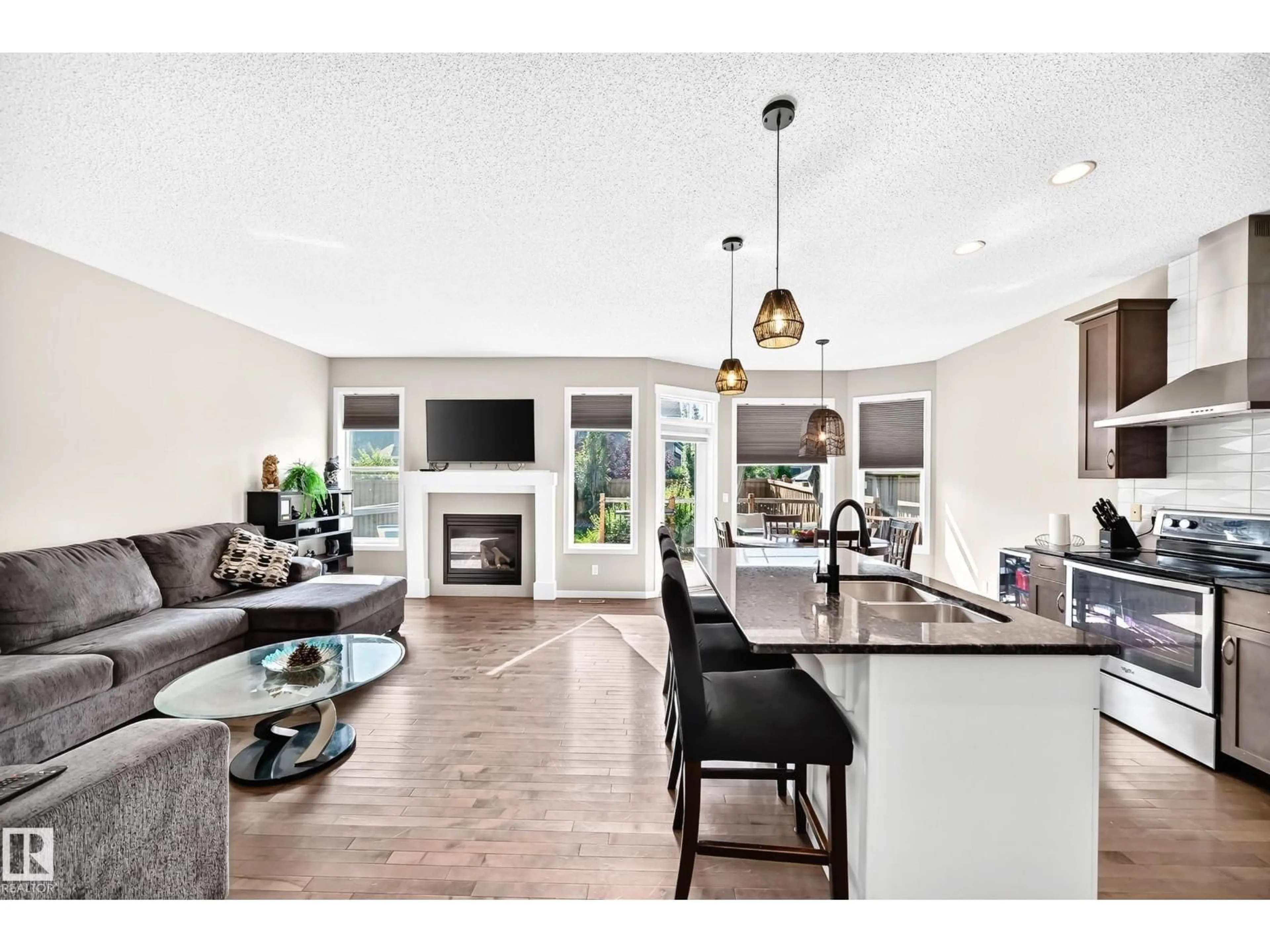 Open concept kitchen, ceramic/tile floor for 5633 175A AV, Edmonton Alberta T5Y0T7