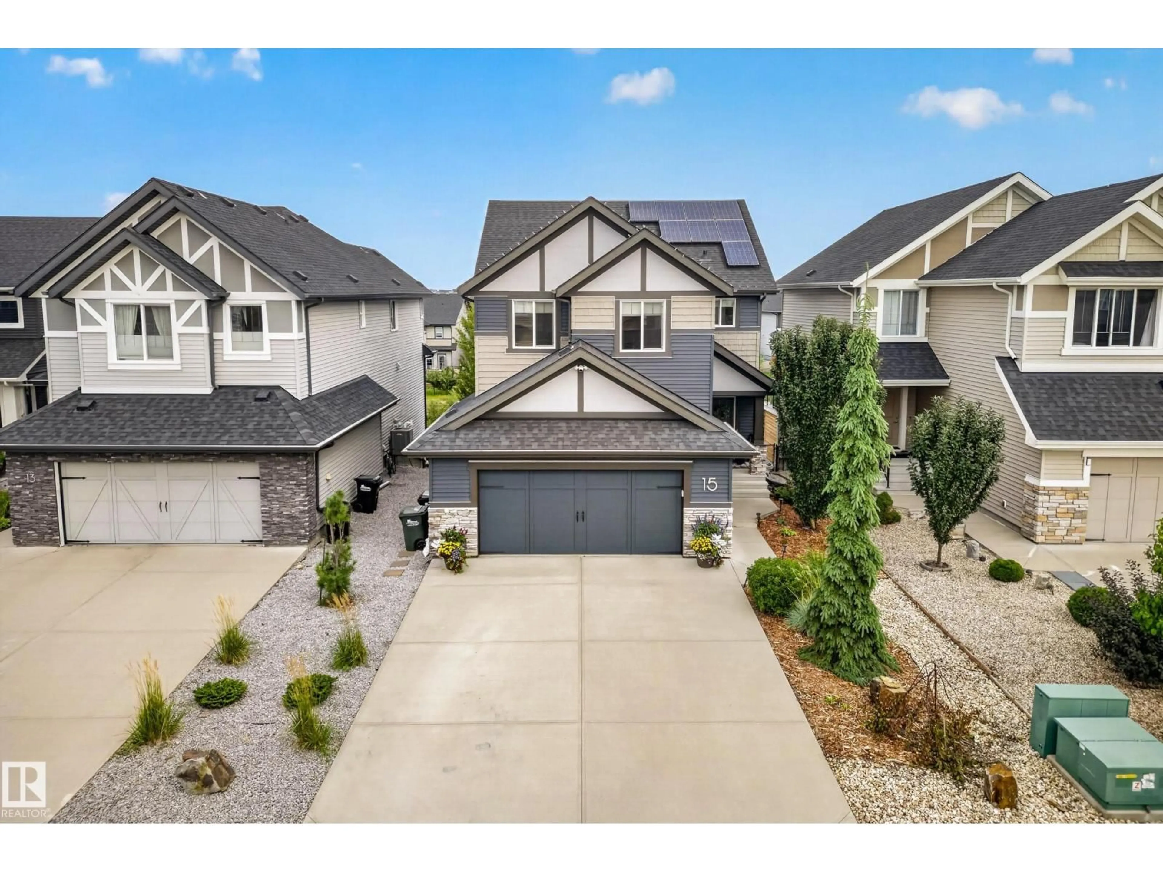 A pic from outside/outdoor area/front of a property/back of a property/a pic from drone, street for NW - 15 ALTADENA PT, Sherwood Park Alberta T8H0V9