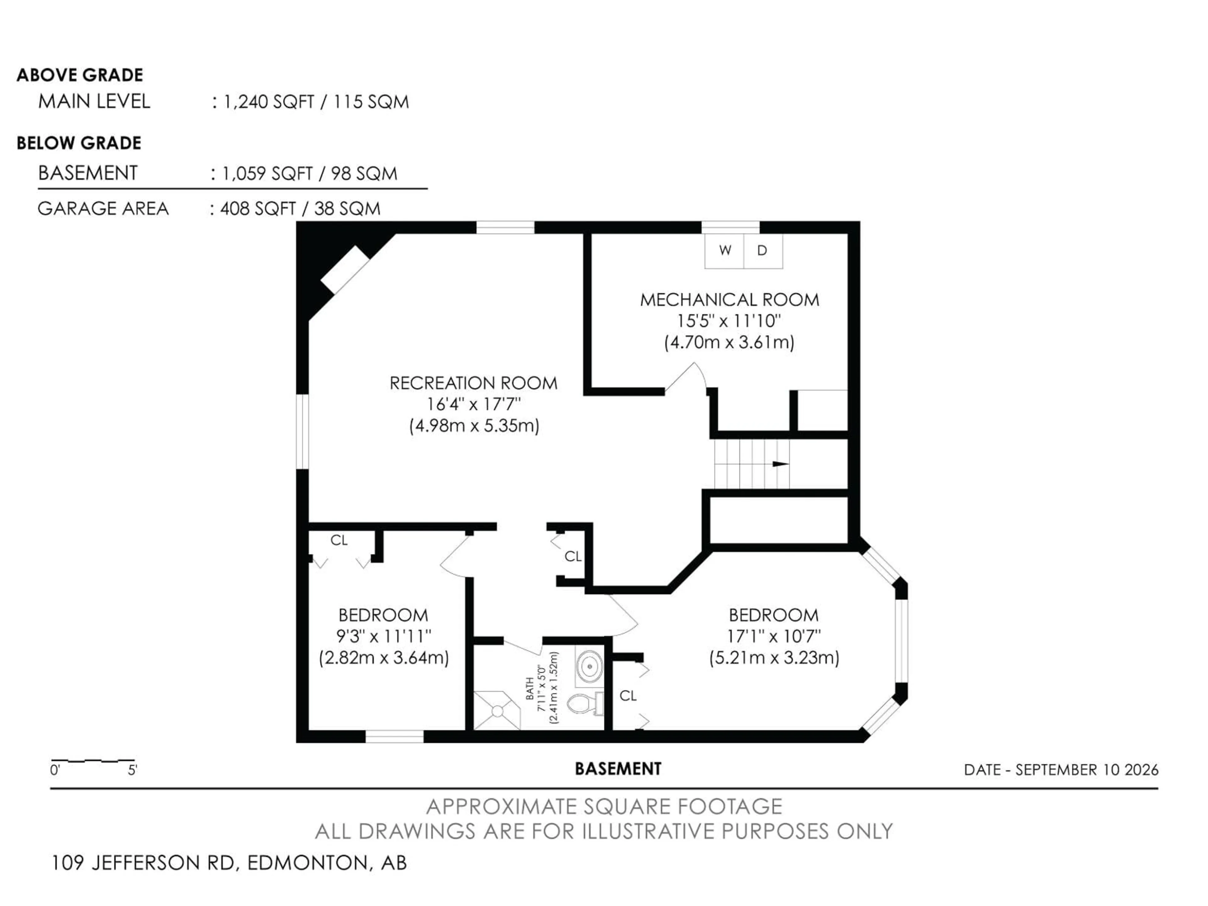 Floor plan for 109 JEFFERSON RD, Edmonton Alberta T6L6P8