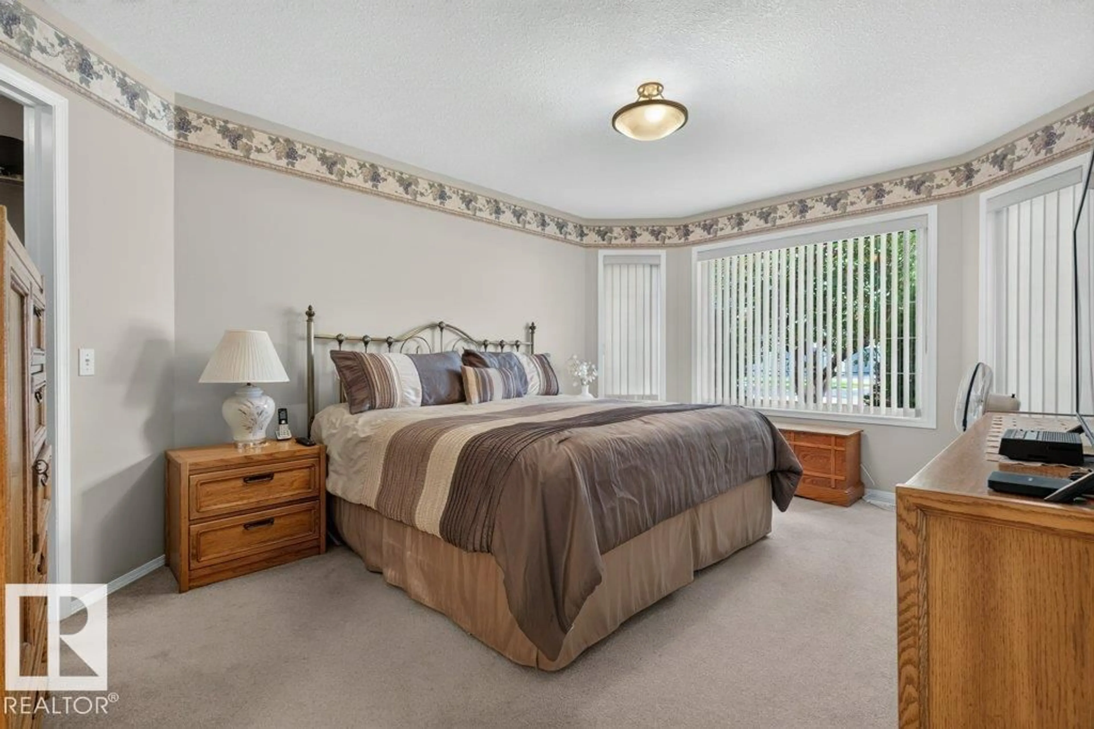 Bedroom with bed, carpet floor for 9 - 17 DECHENE RD, Edmonton Alberta T6M2V1