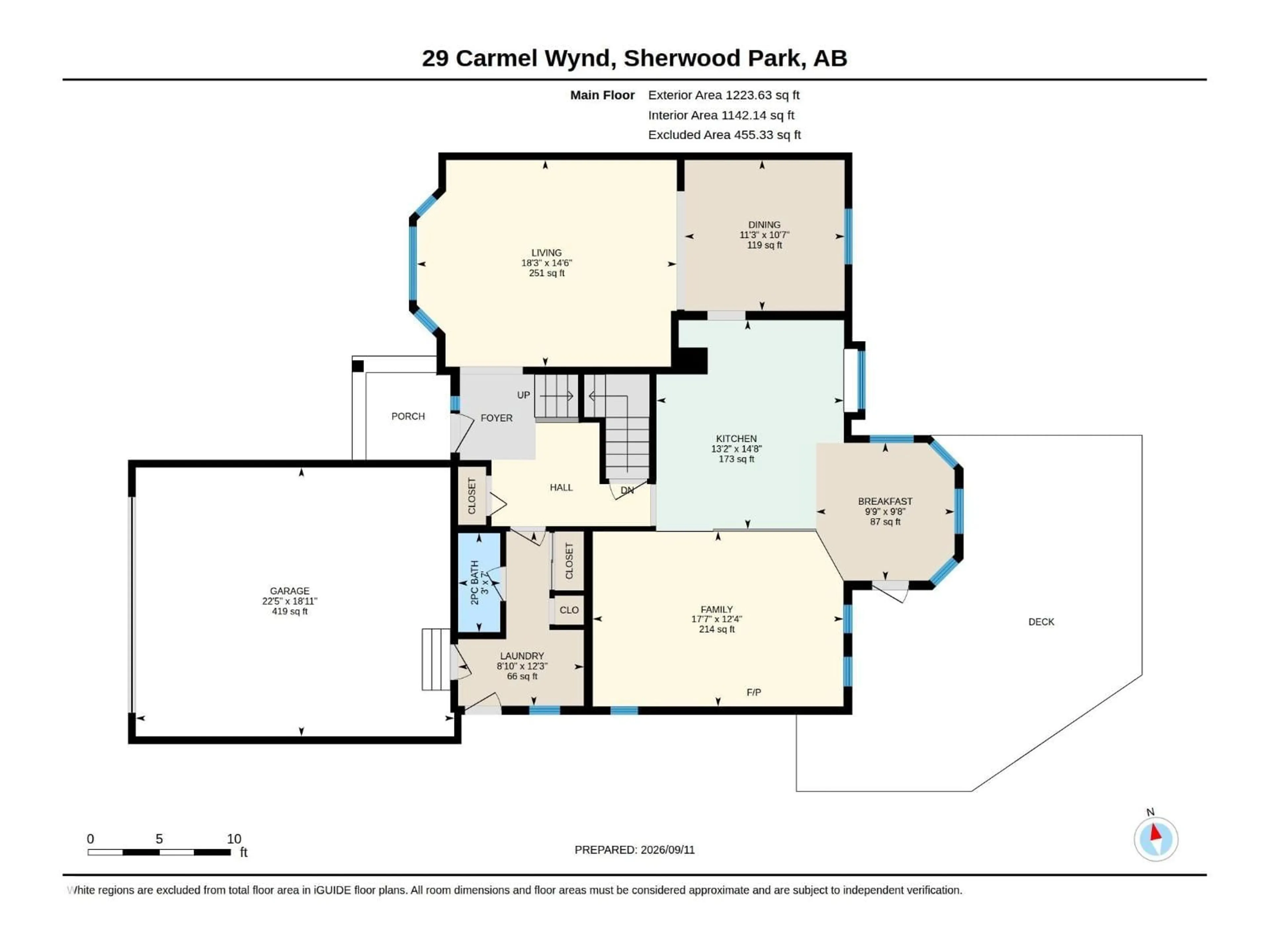 Floor plan for 29 CARMEL WD, Sherwood Park Alberta T8A5L1