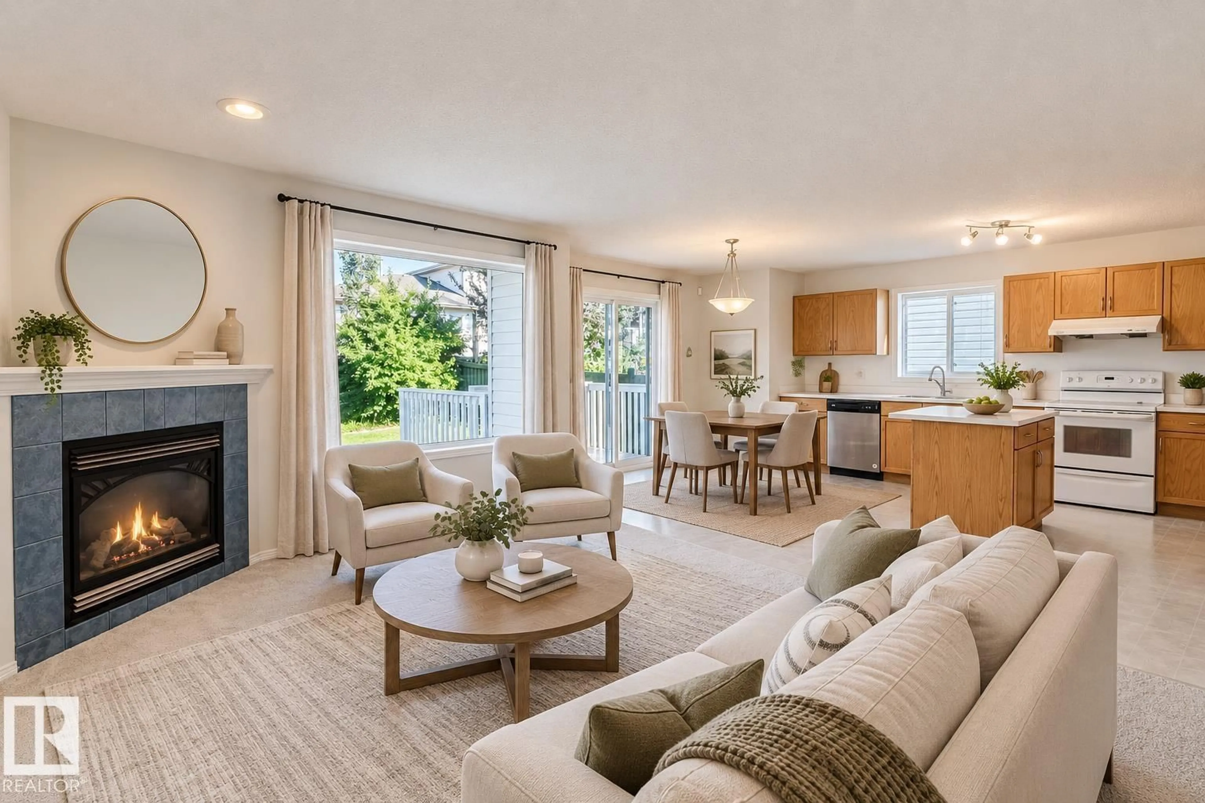 Living room with furniture, unknown for 430 HUNTERS GREEN GR, Edmonton Alberta T6R3C1