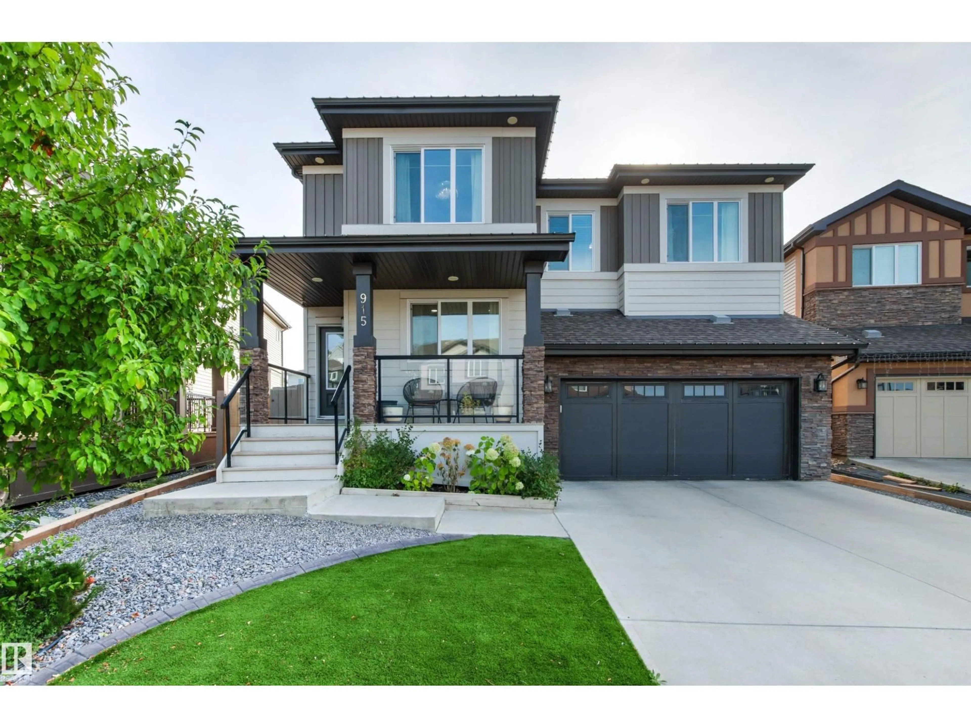 Home with brick exterior material, street for SW - 915 177 ST, Edmonton Alberta T6W2X2