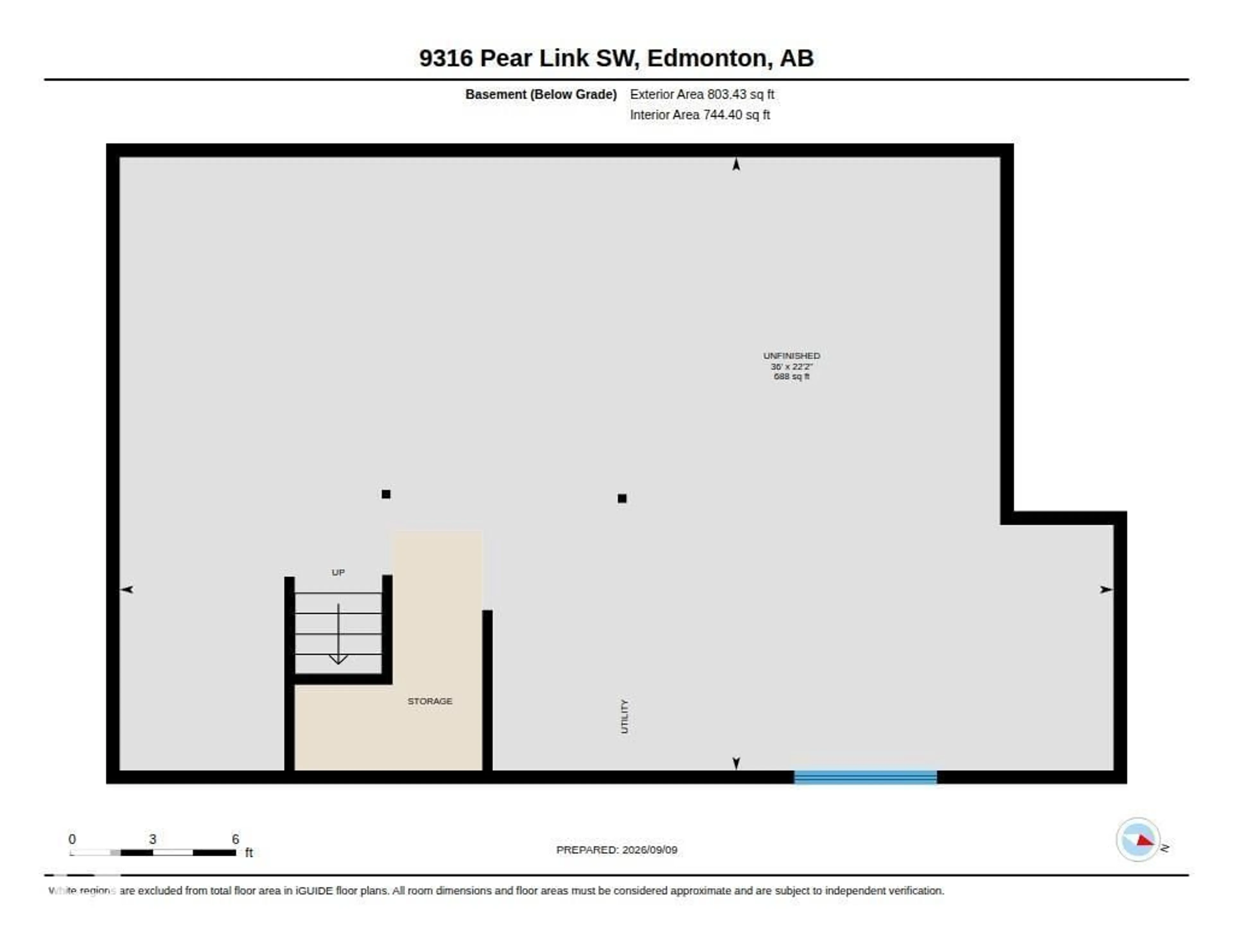 Floor plan for SW - 9316 PEAR LINK LI, Edmonton Alberta T6X2V9