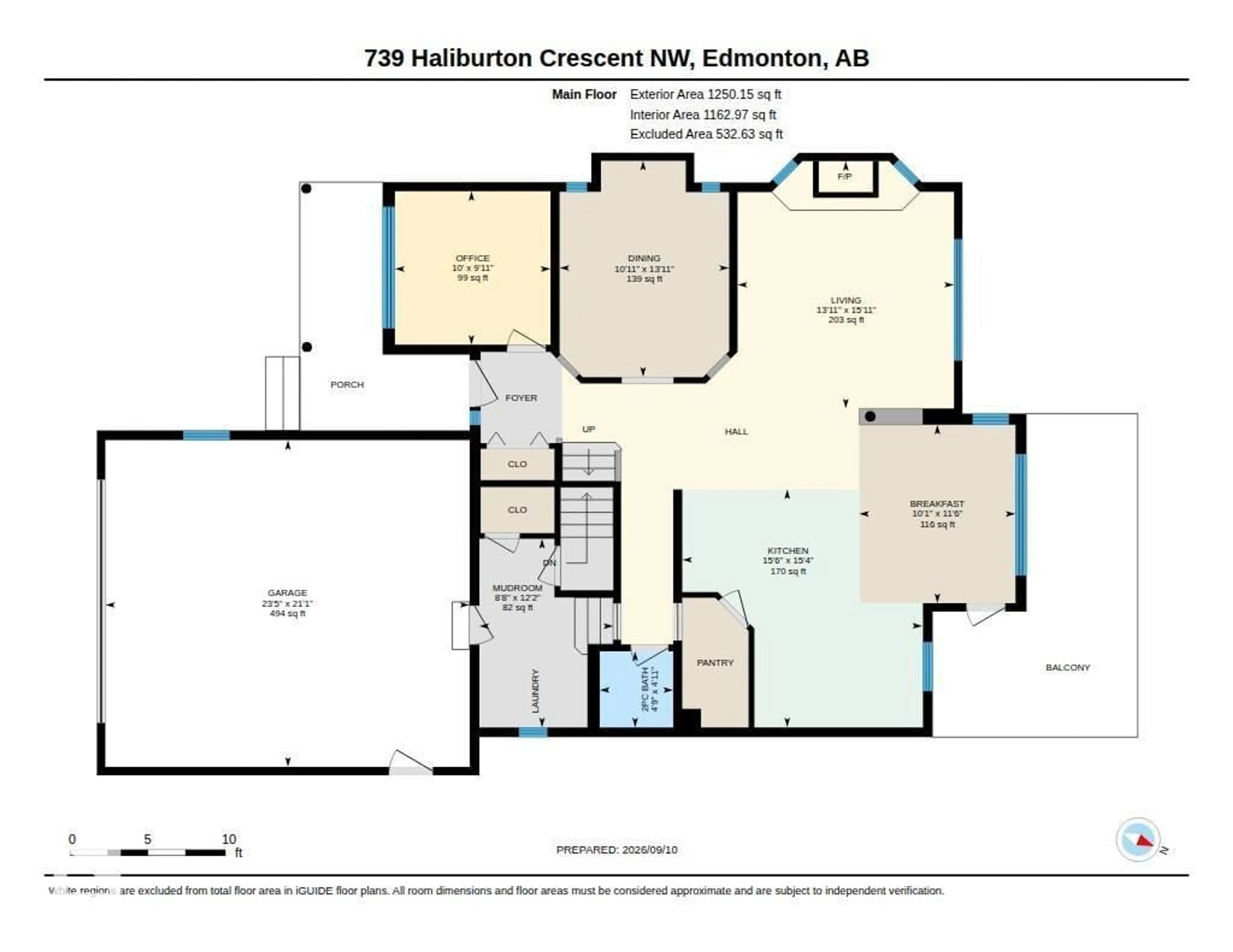 Floor plan for 739 HALIBURTON CR, Edmonton Alberta T6R2Z7