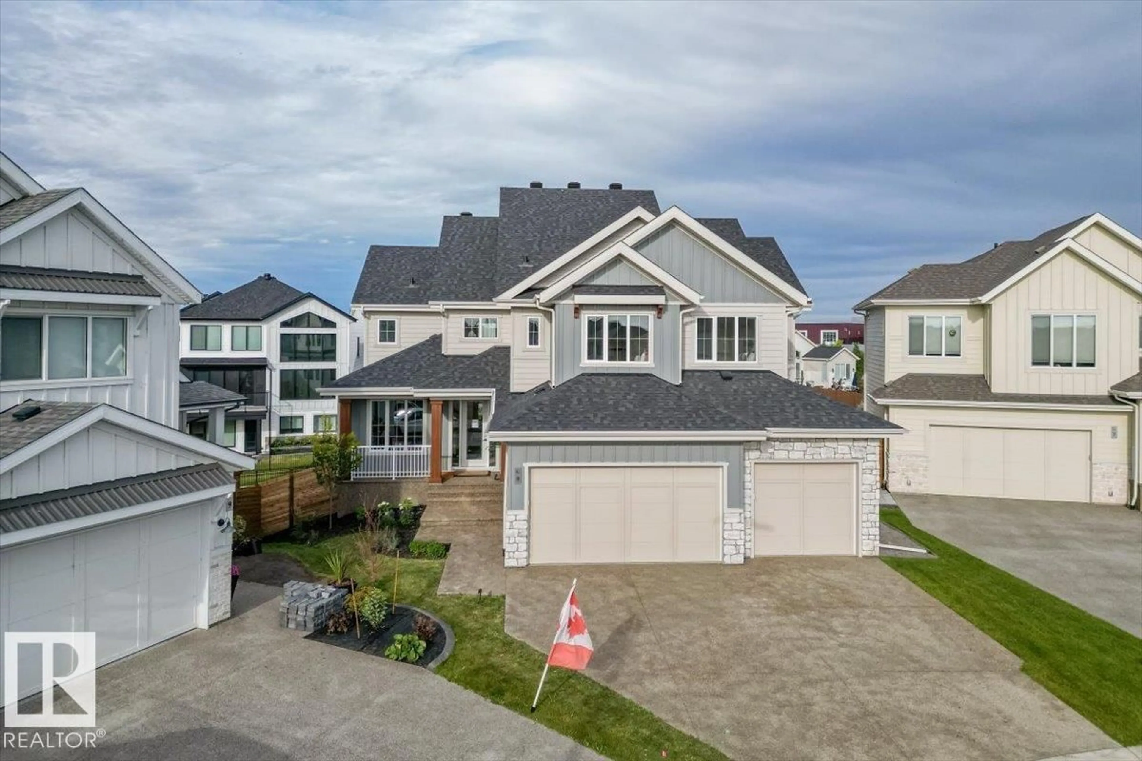 A pic from outside/outdoor area/front of a property/back of a property/a pic from drone, street for 8 JARDIN PL, St. Albert Alberta T8N8A2