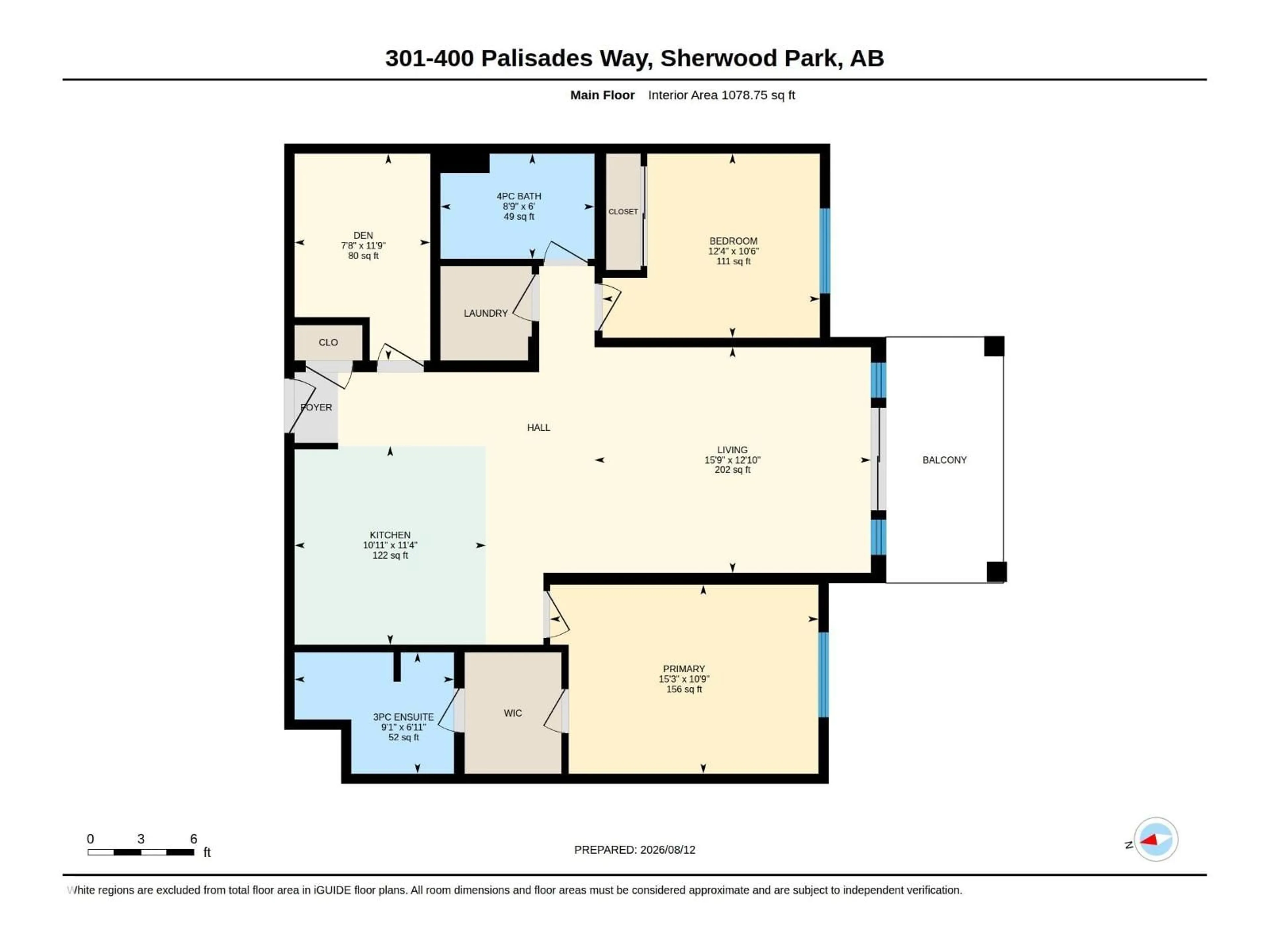 Floor plan for 301 - 400 PALISADES WY, Sherwood Park Alberta T8H0H4