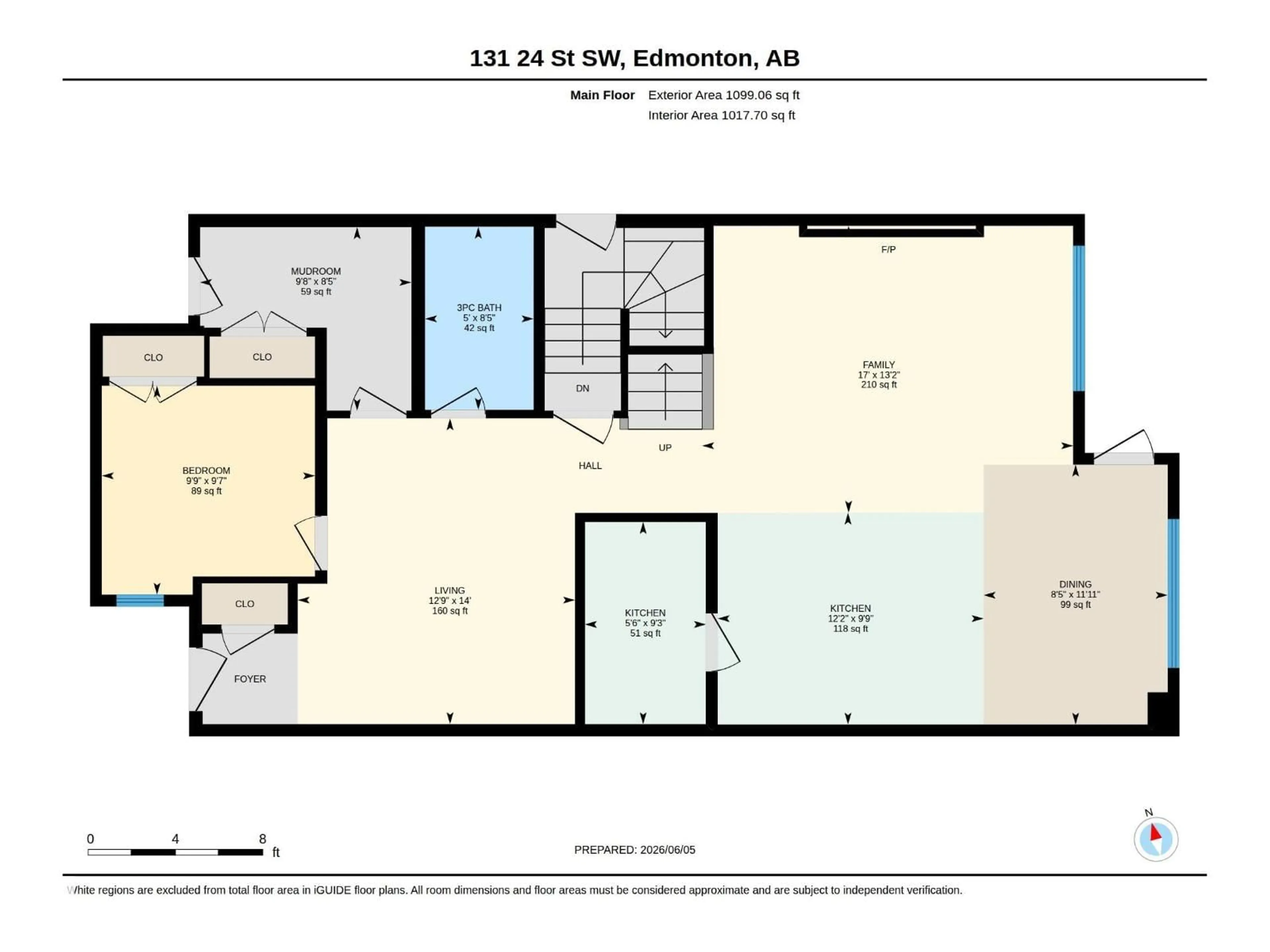 Floor plan for SW - 131 24 ST, Edmonton Alberta T6X3K4