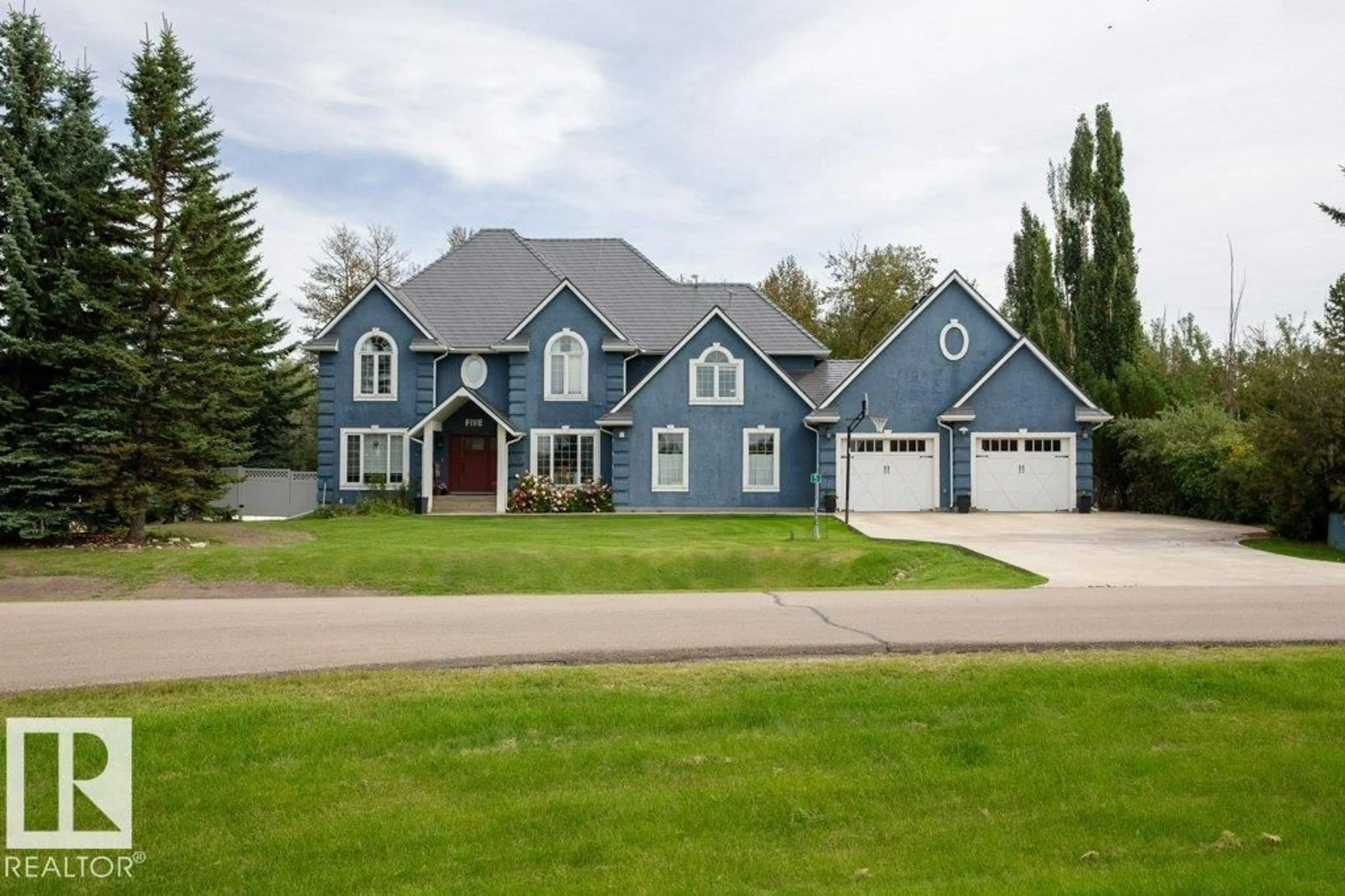 Home with vinyl exterior material, street for 5 - 26106 TWP ROAD 532A, Rural Parkland County Alberta T7Y1A3