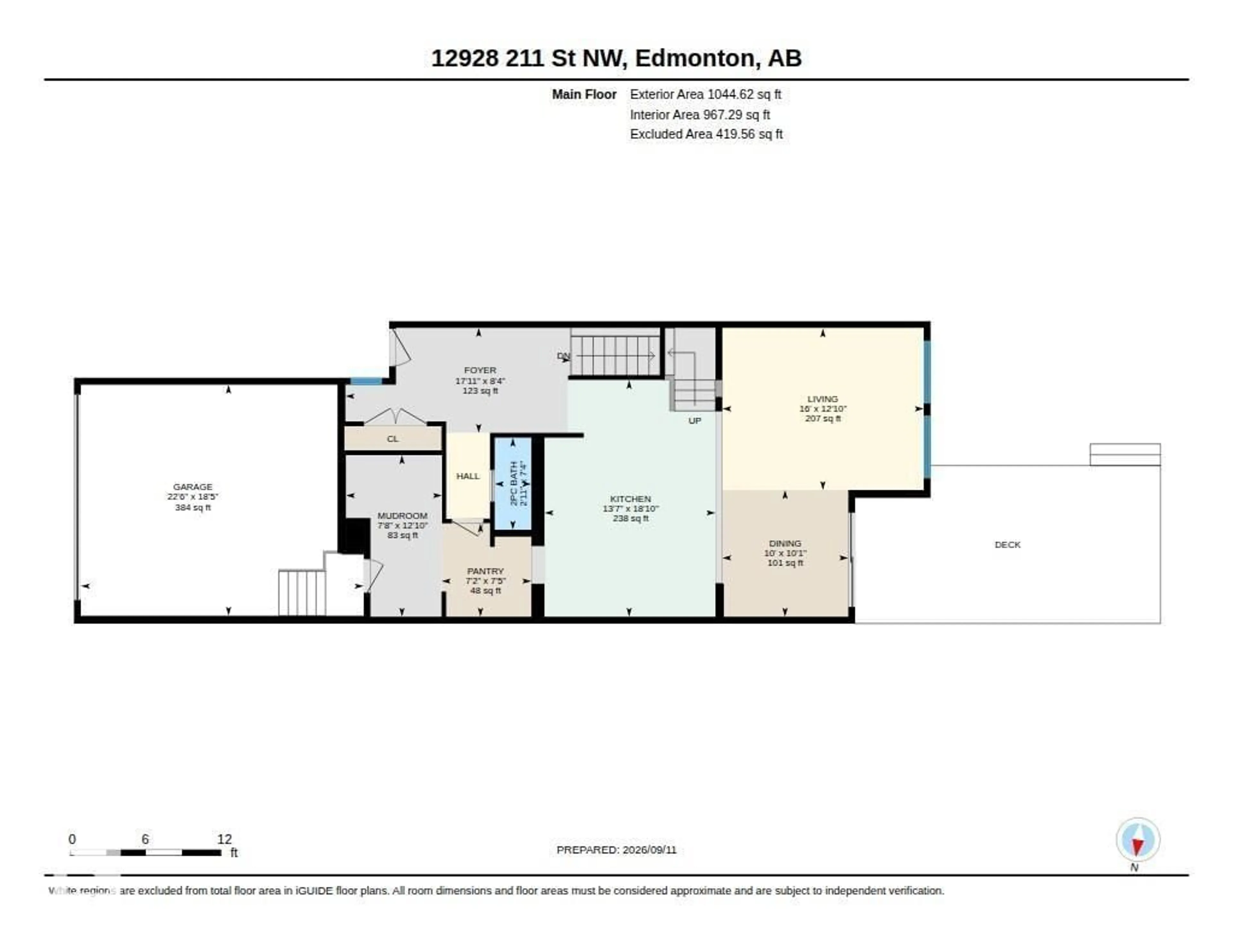 Floor plan for NW - 12928 211 ST, Edmonton Alberta T5S0N6