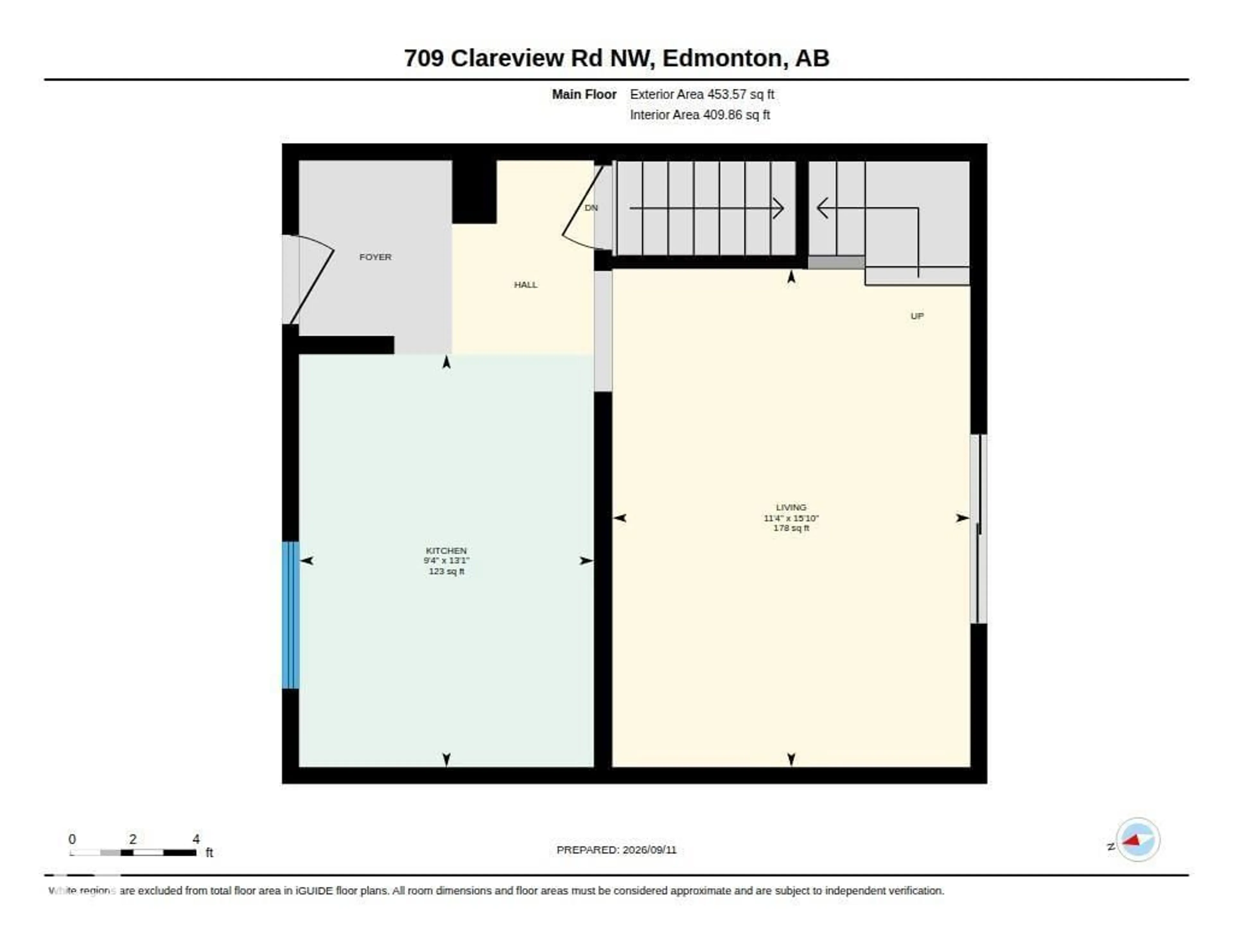 Floor plan for 709 CLAREVIEW RD, Edmonton Alberta T5A3S6