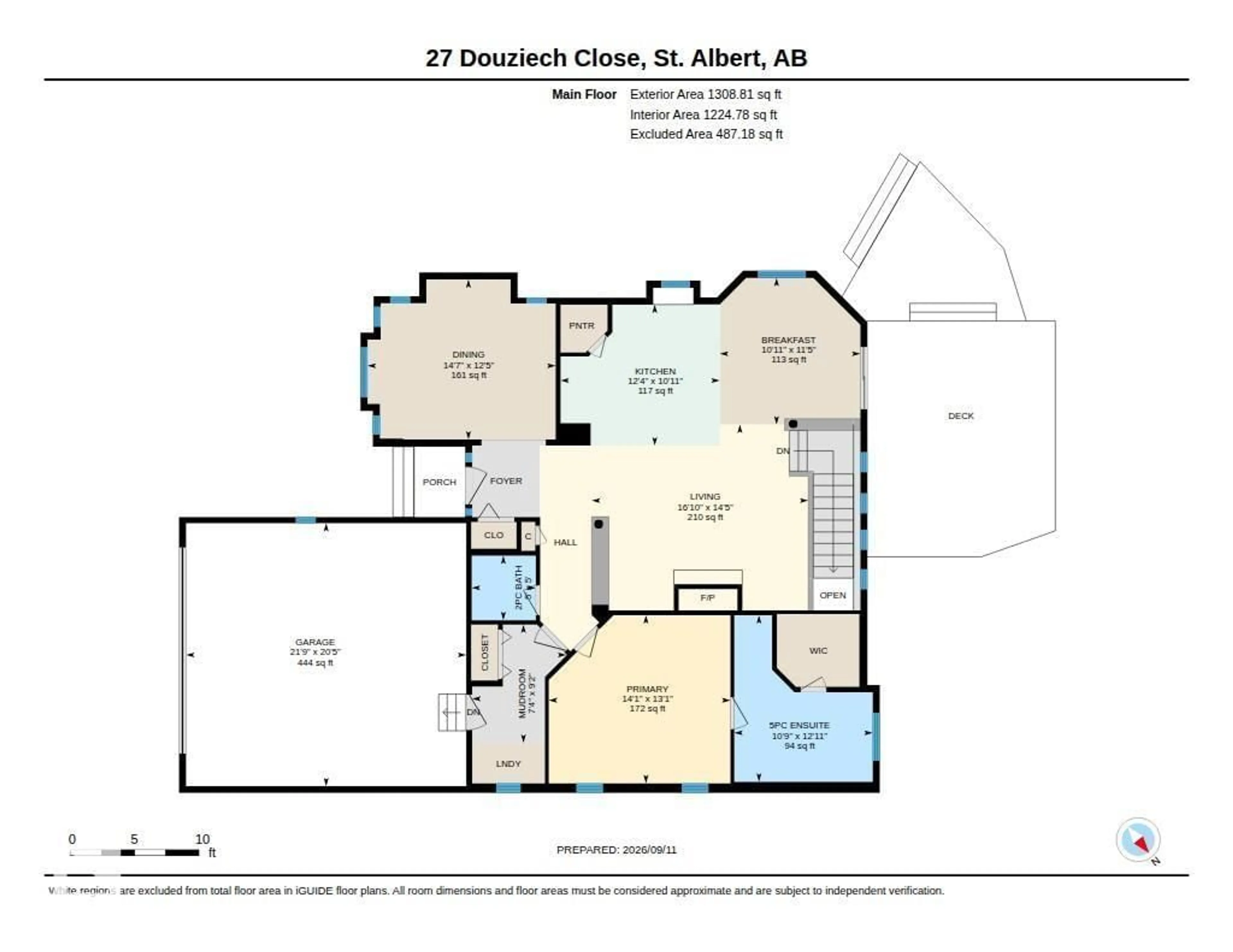 Floor plan for 27 DOUZIECH CL, St. Albert Alberta T8N6G9