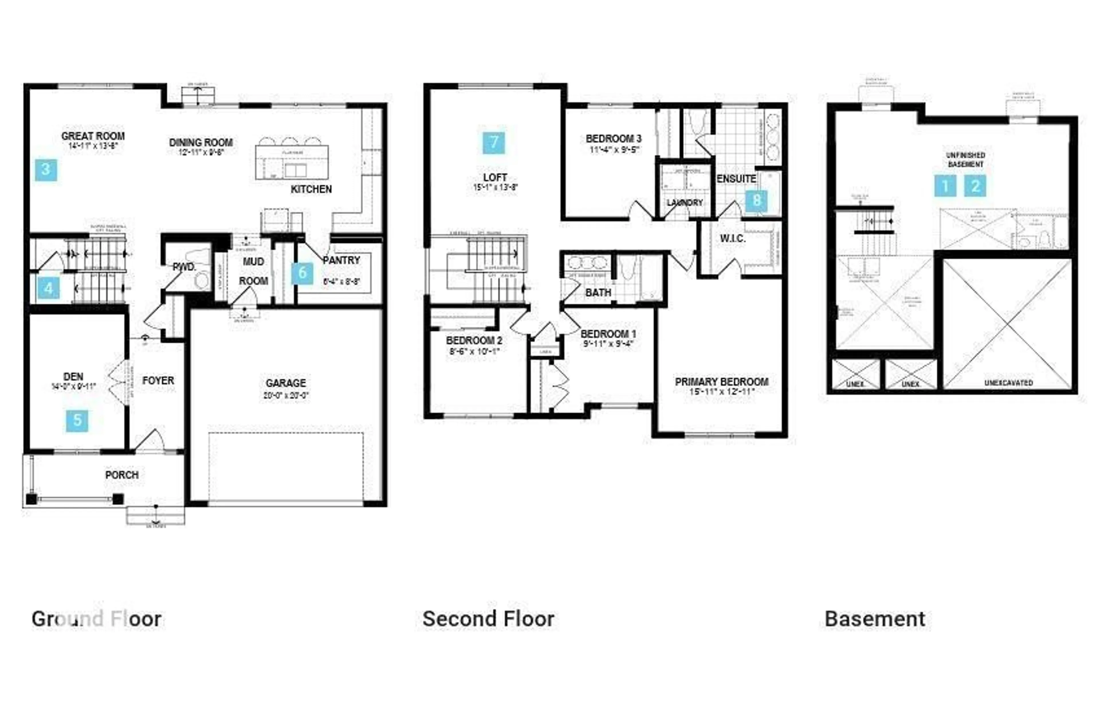 Floor plan for 1045 FIELDSTONE VW, Sherwood Park Alberta T8H3C3