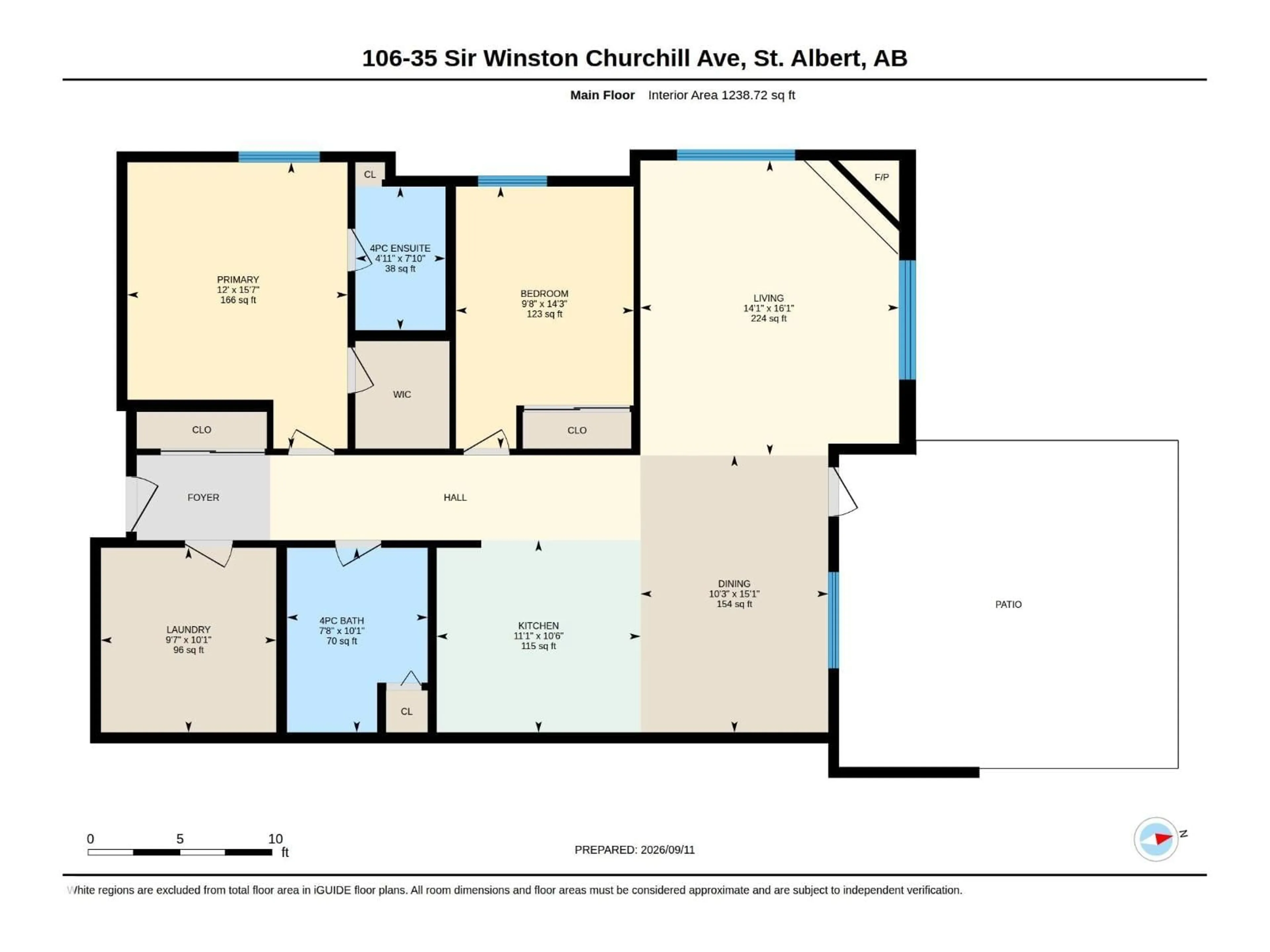 Floor plan for 106 35 SIR WINSTON CHURCHILL AV, St. Albert Alberta T8N0G3