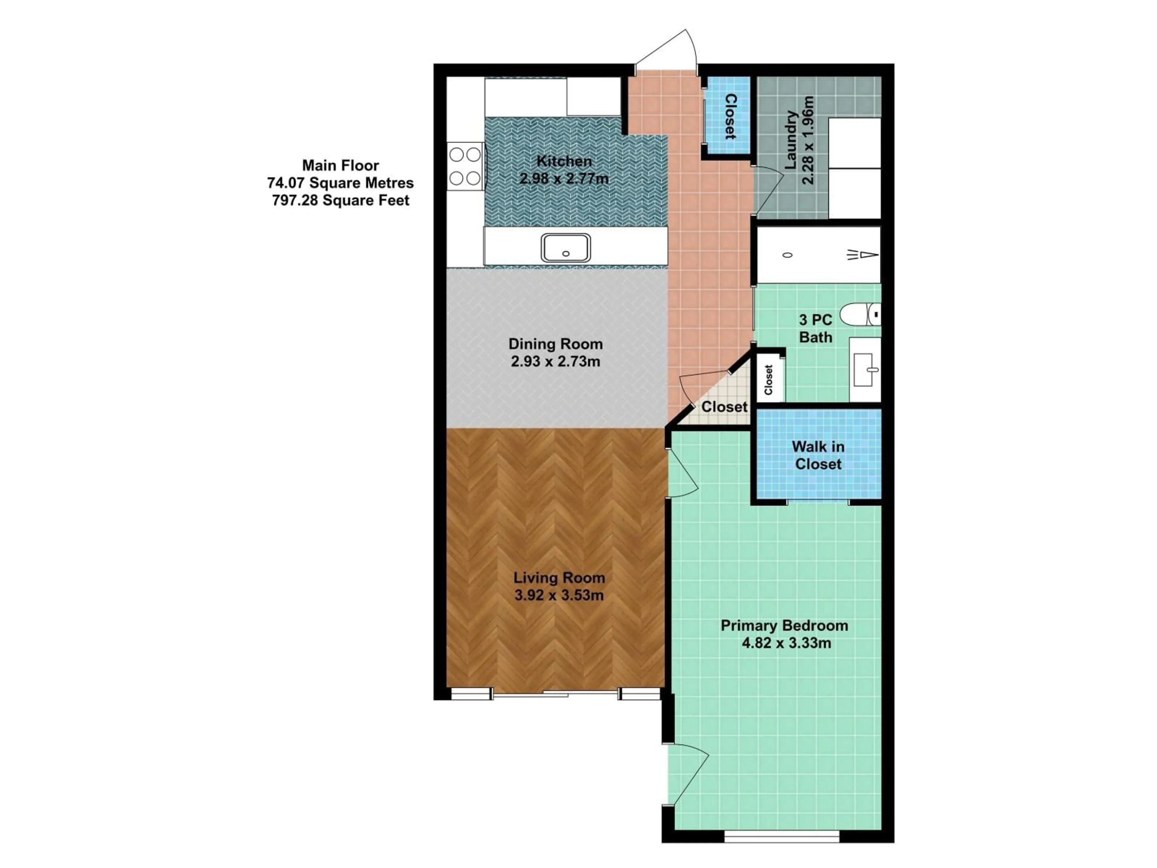 Floor plan for #212 - 8912 156 ST, Edmonton Alberta T5R5Z2