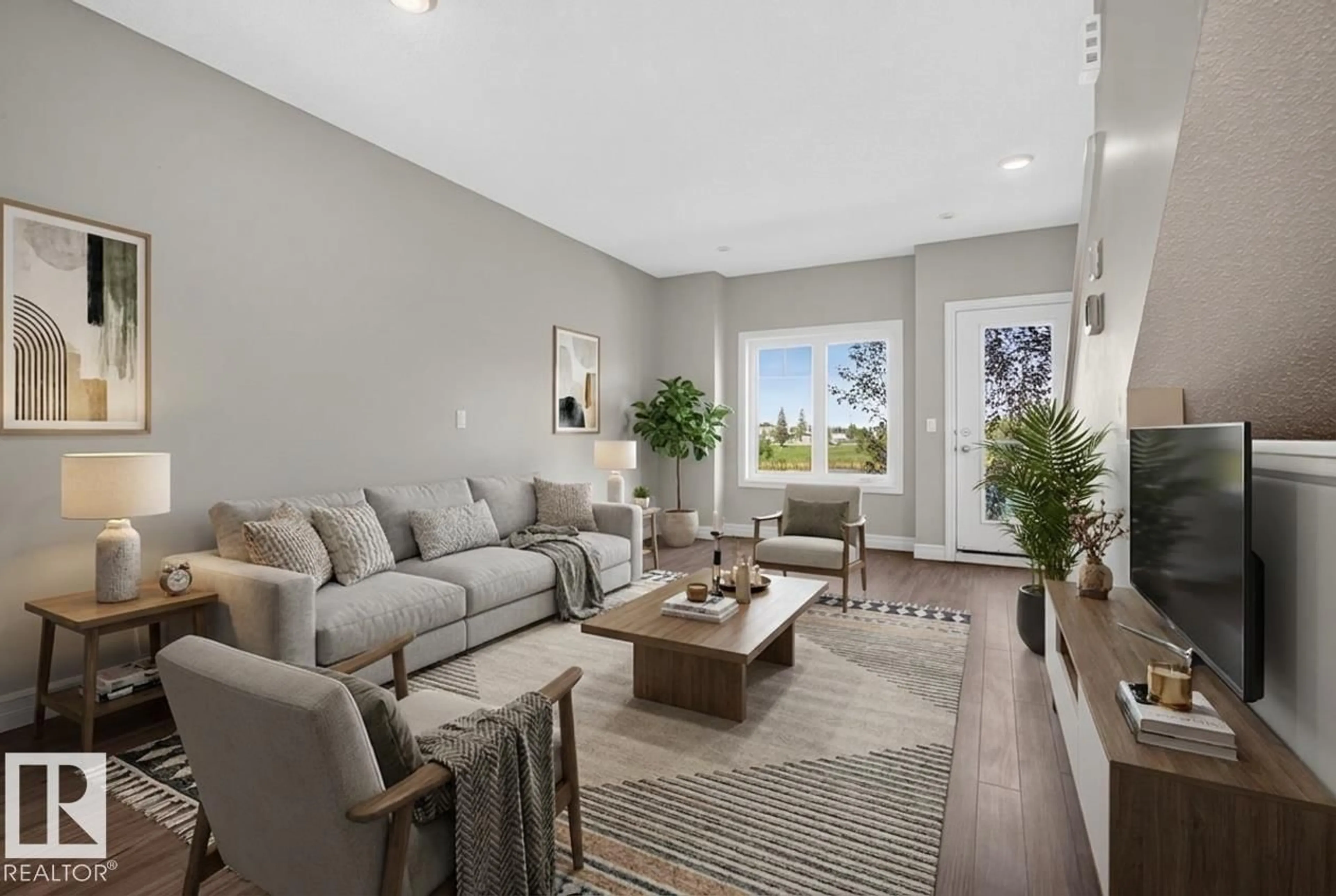 Living room with furniture, unknown for #111 - 804 WELSH DR, Edmonton Alberta T6X1Y8