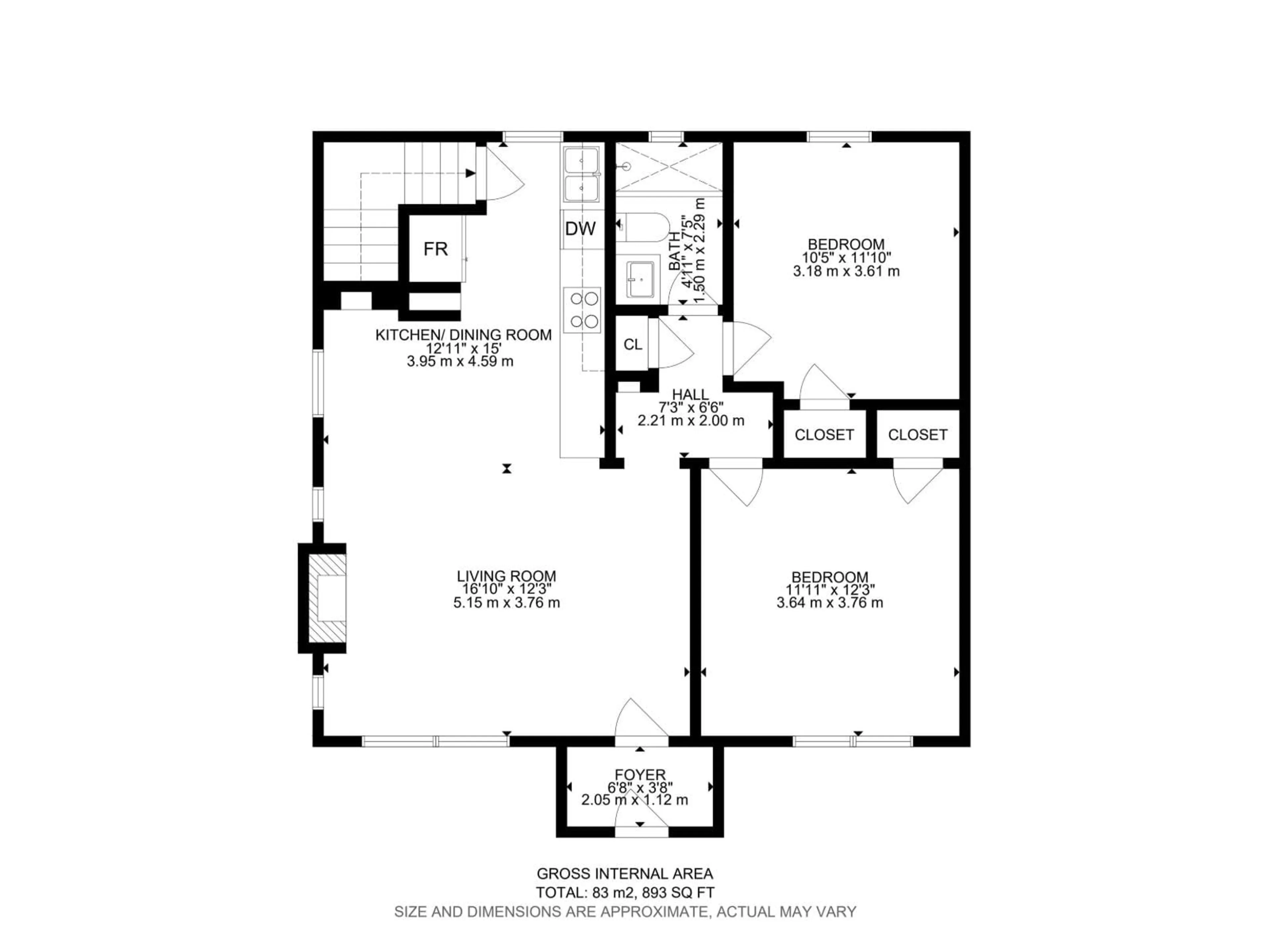 Floor plan for 11914 124 ST, Edmonton Alberta T5L0M5