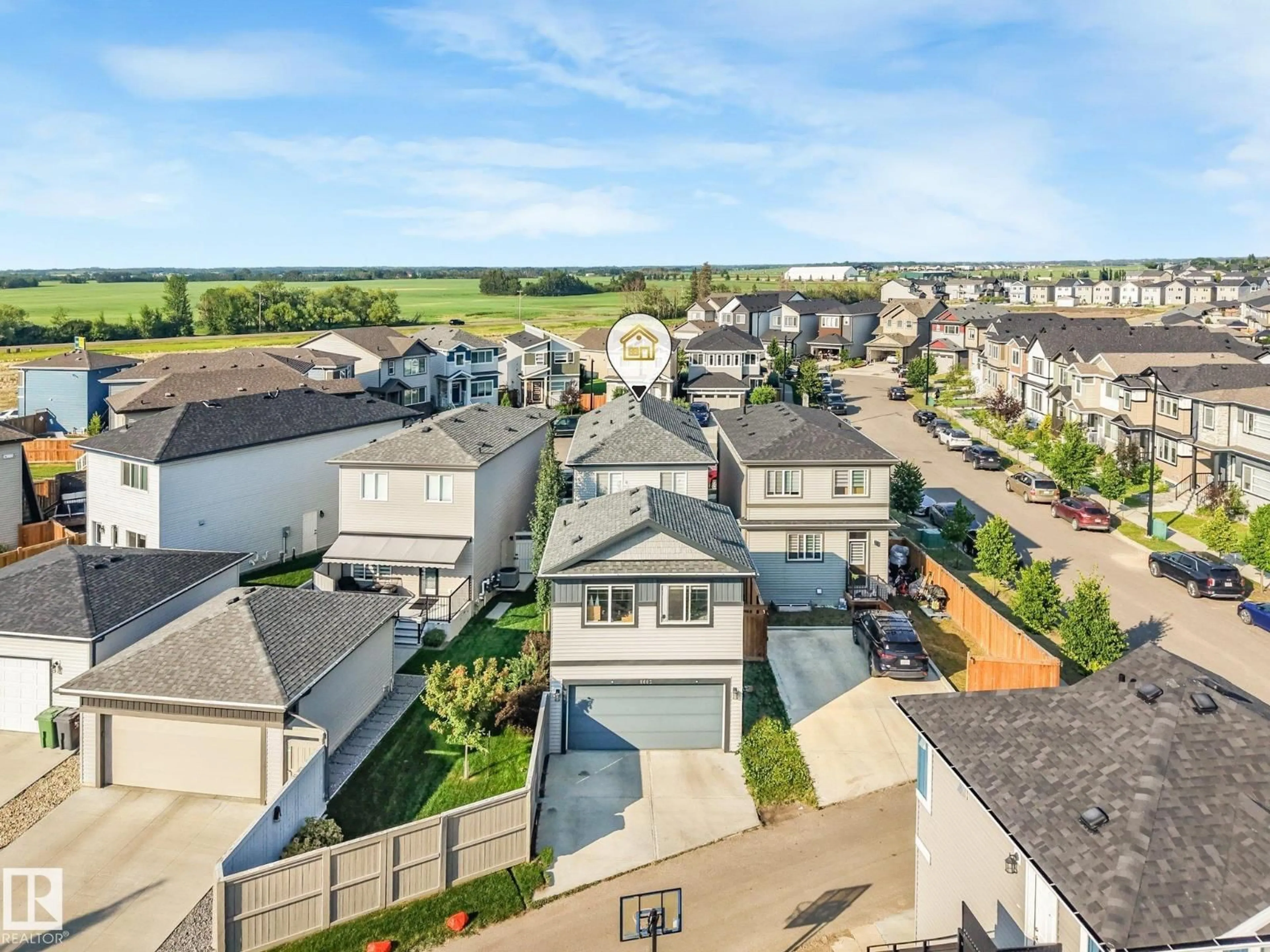 A pic from outside/outdoor area/front of a property/back of a property/a pic from drone, street for 6603 64 AV, Beaumont Alberta T6P1N7