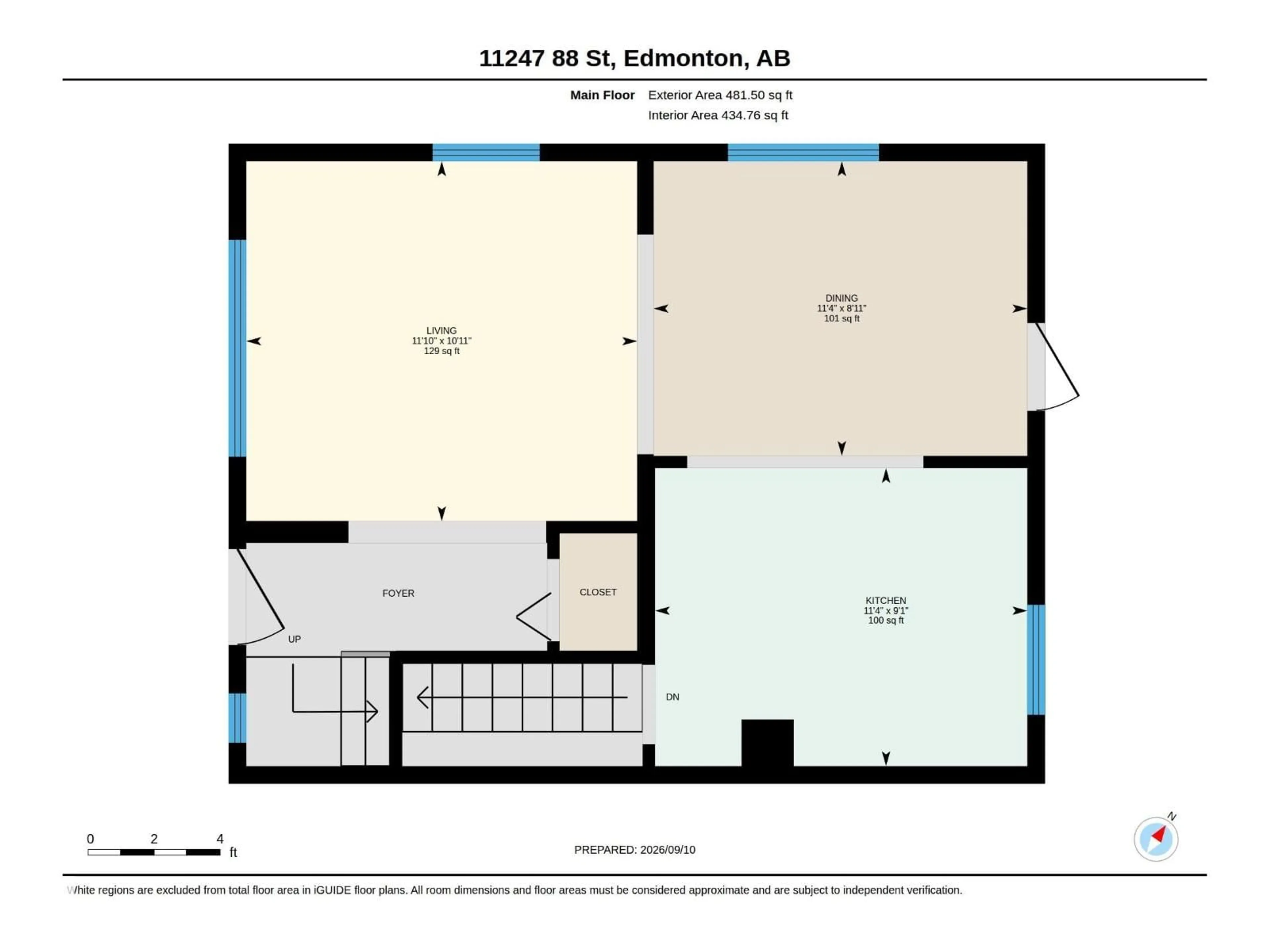 Floor plan for 11247 88 ST, Edmonton Alberta T5B3P6