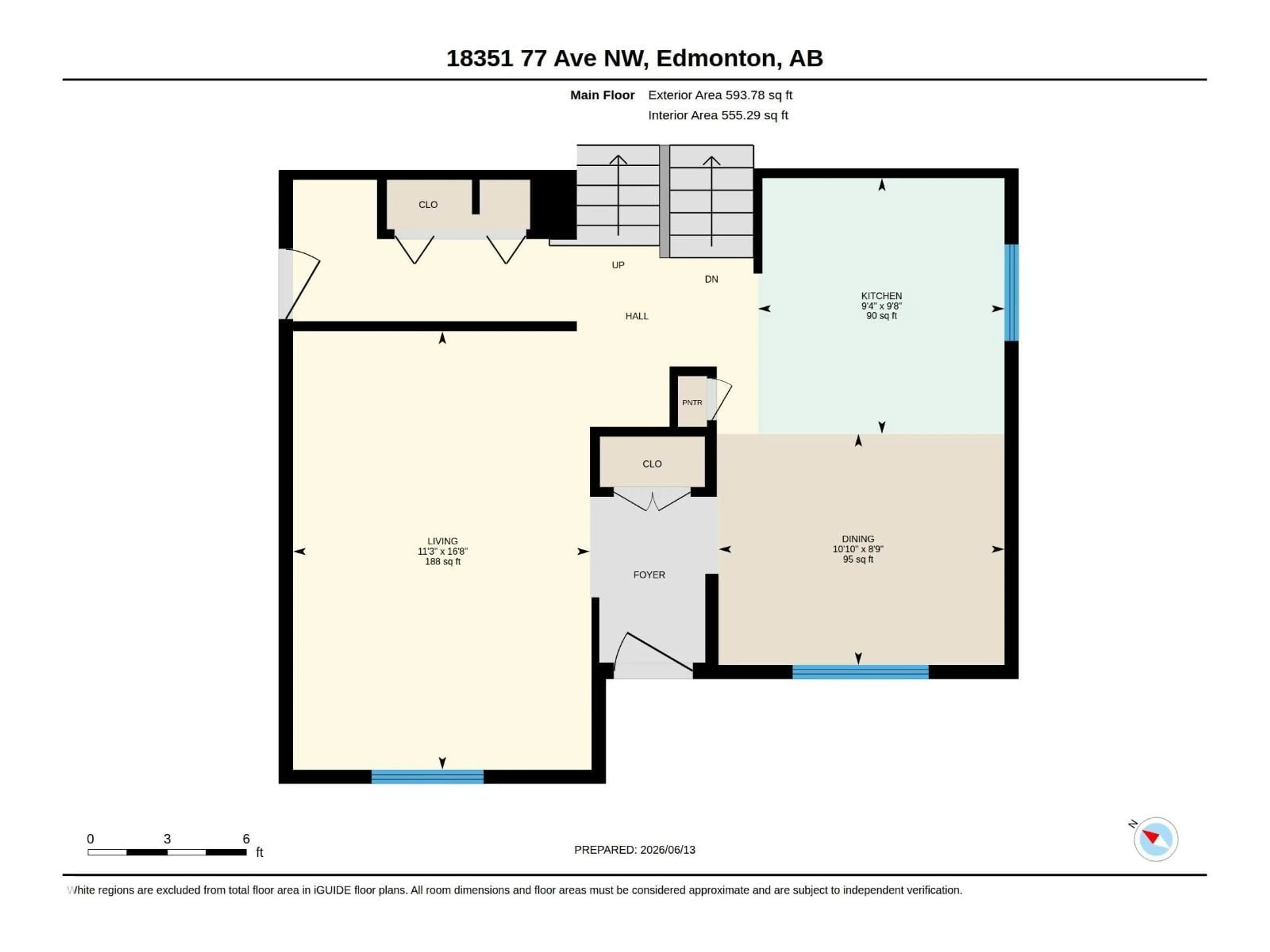 Floor plan for 18351 77 AV, Edmonton Alberta T5T5T7